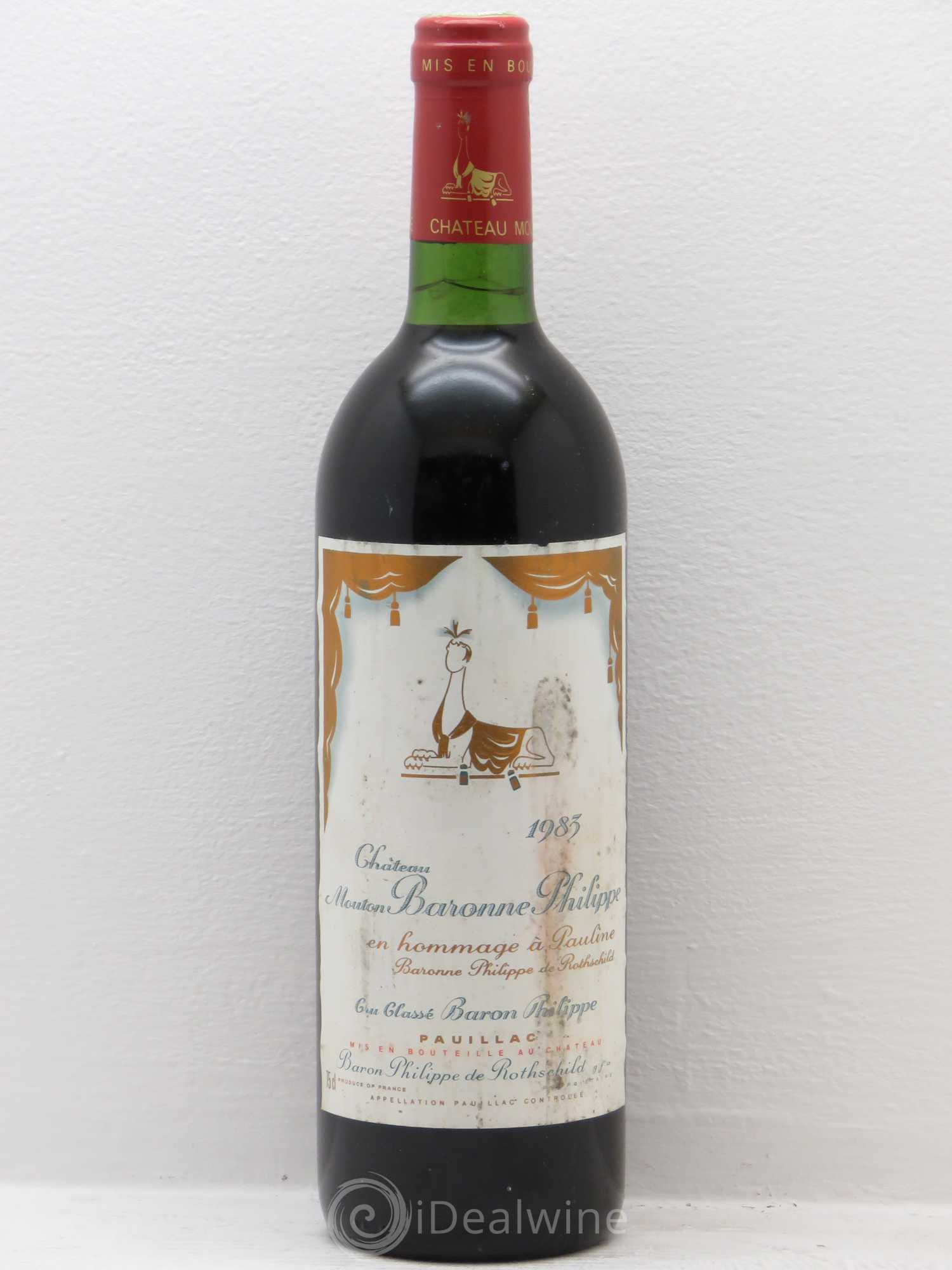 Château d' Armailhac - Mouton Baron(ne) Philippe 5ème Grand Cru Classé 1983 - Lot de 1 bouteille - 0