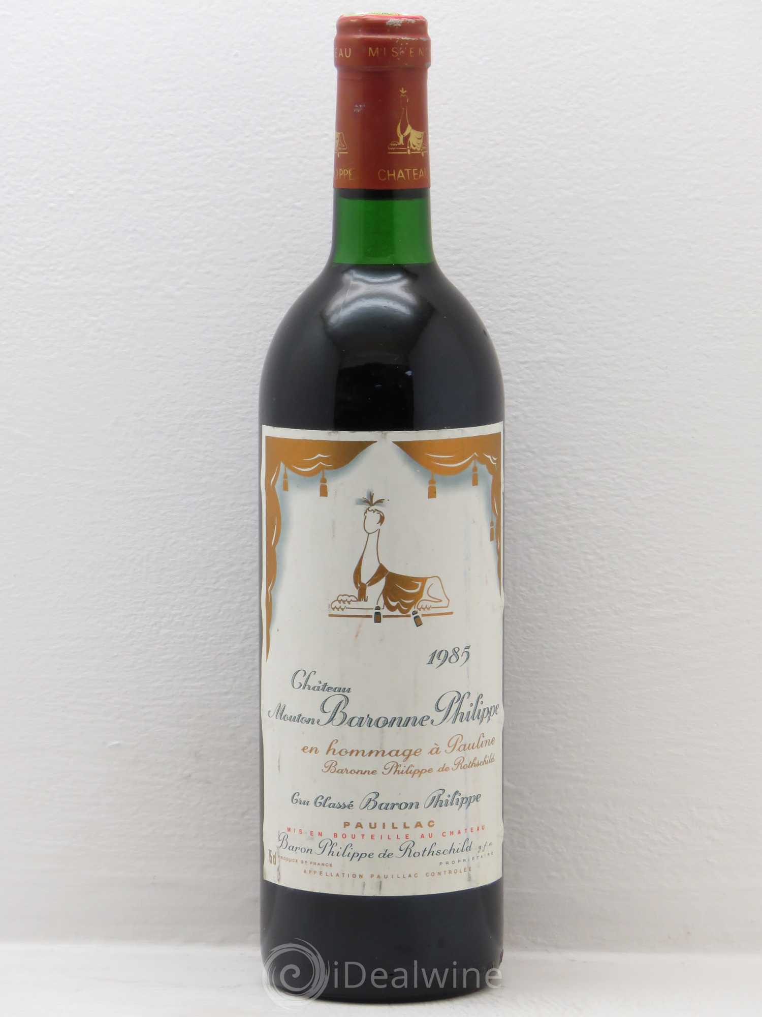 Château d' Armailhac - Mouton Baron(ne) Philippe 5ème Grand Cru Classé 1985 - Lot de 1 bouteille - 0