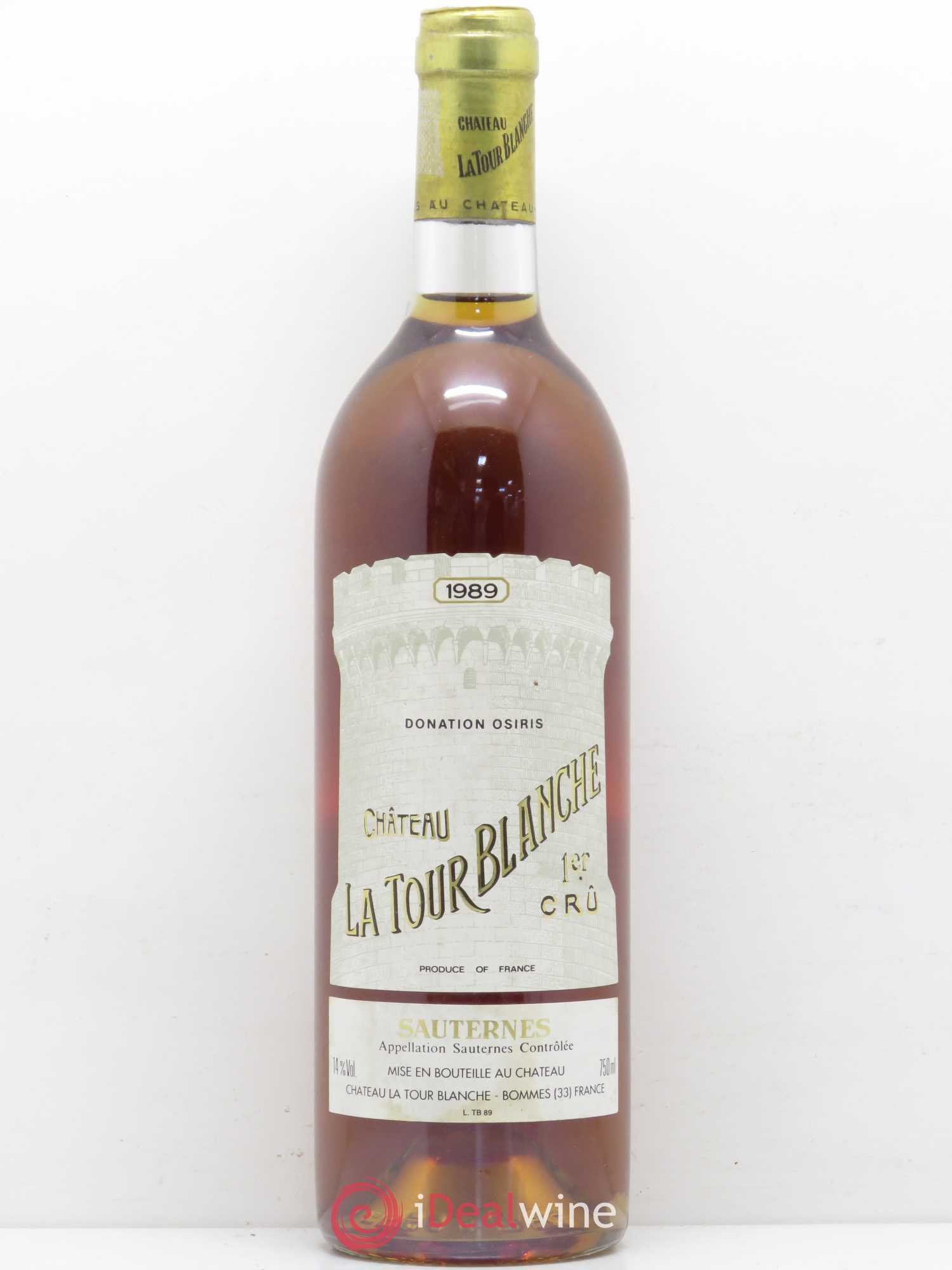 Château la Tour Blanche 1er Grand Cru Classé 1989 - Lot de 1 bouteille - 0