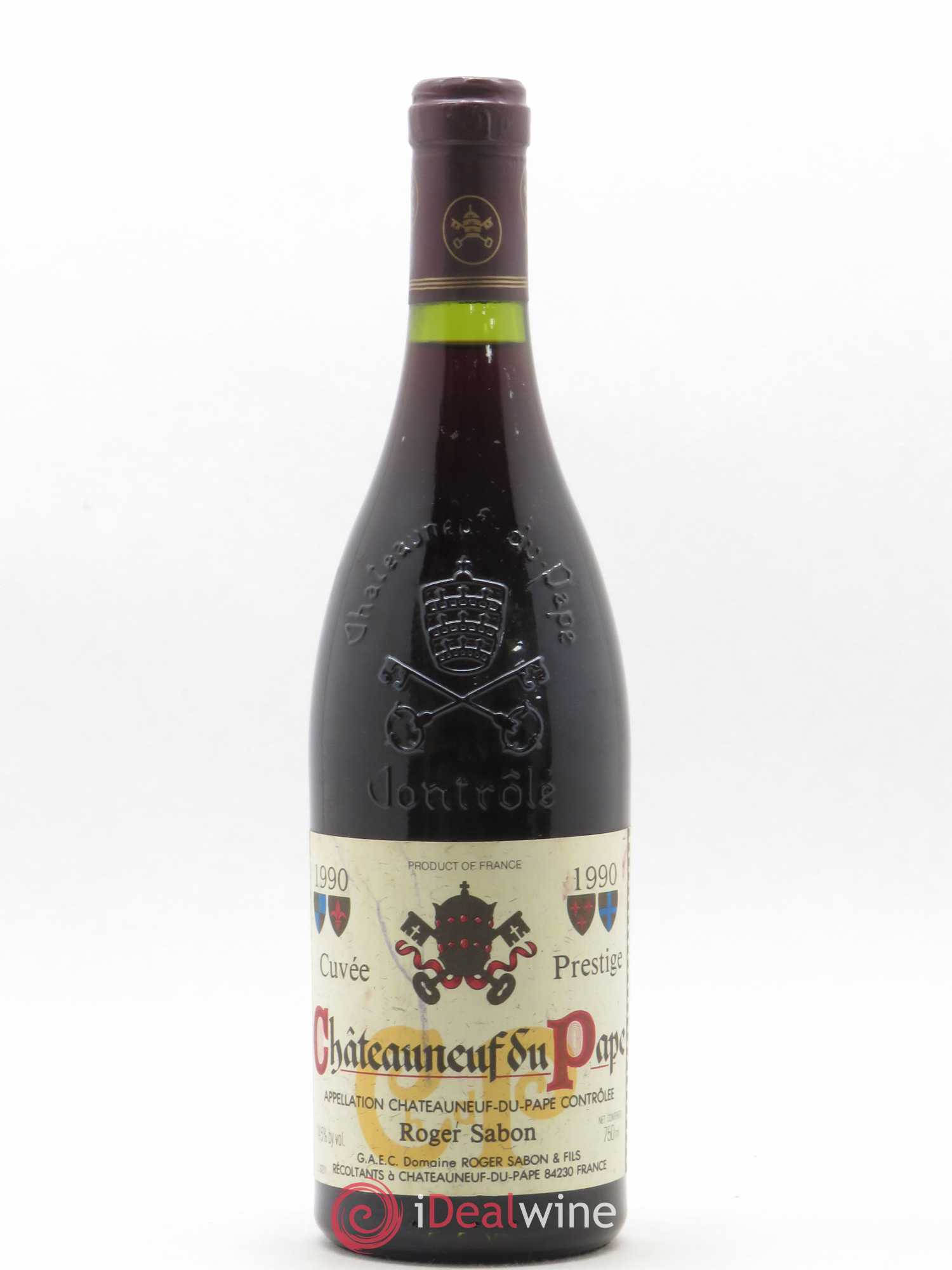 Châteauneuf-du-Pape Cuvée Prestige Roger Sabon (Domaine) 1990 - Lot de 1 bouteille - 0