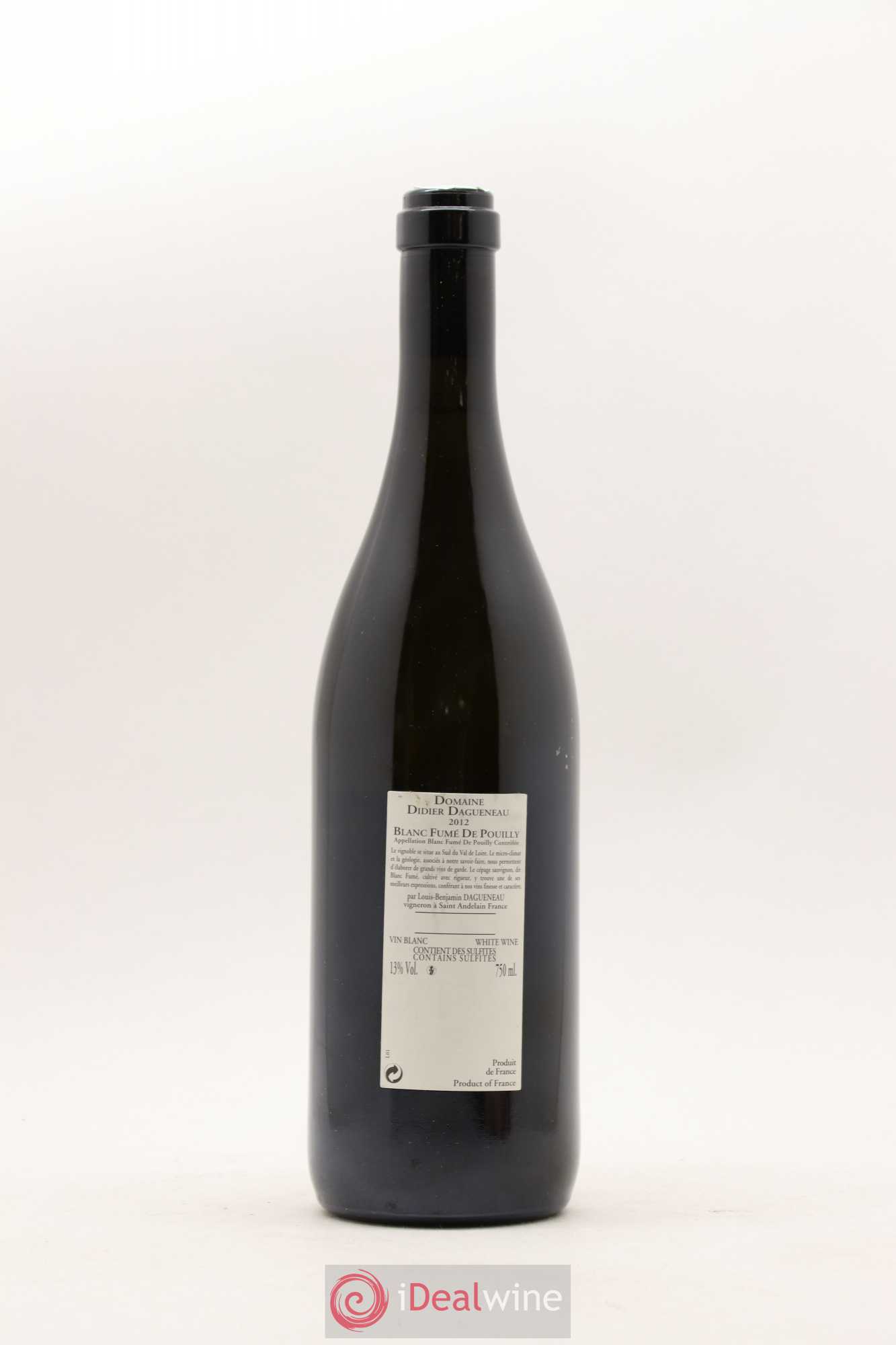 Vin de France (anciennement Pouilly-Fumé) Buisson Renard Dagueneau (Domaine Didier - Louis-Benjamin) 2012 - Lot de 1 bouteille - 1