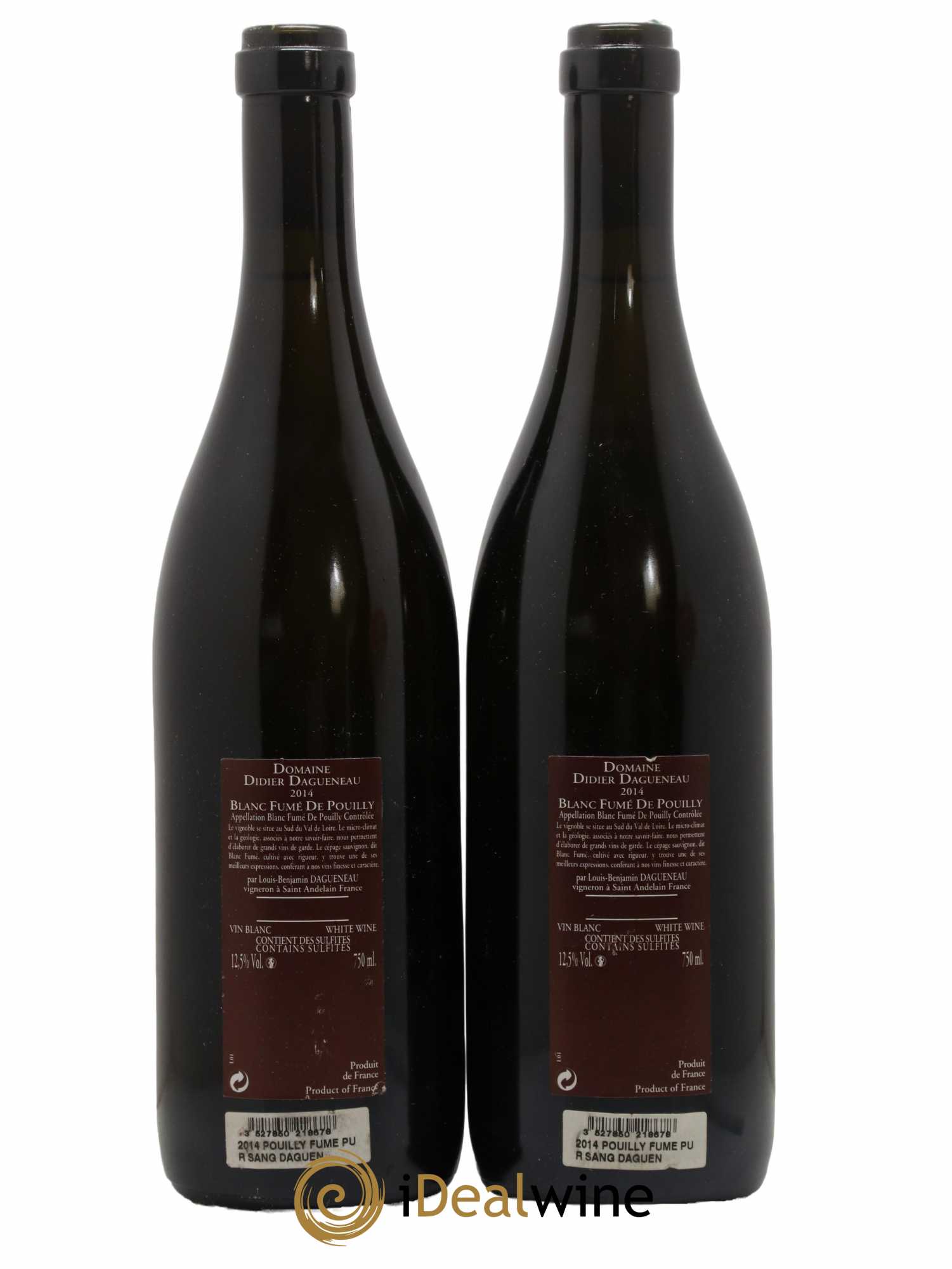 Vin de France (anciennement Pouilly-Fumé) Pur Sang Dagueneau (Domaine Didier - Louis-Benjamin) 2014 - Lot de 2 bouteilles - 1
