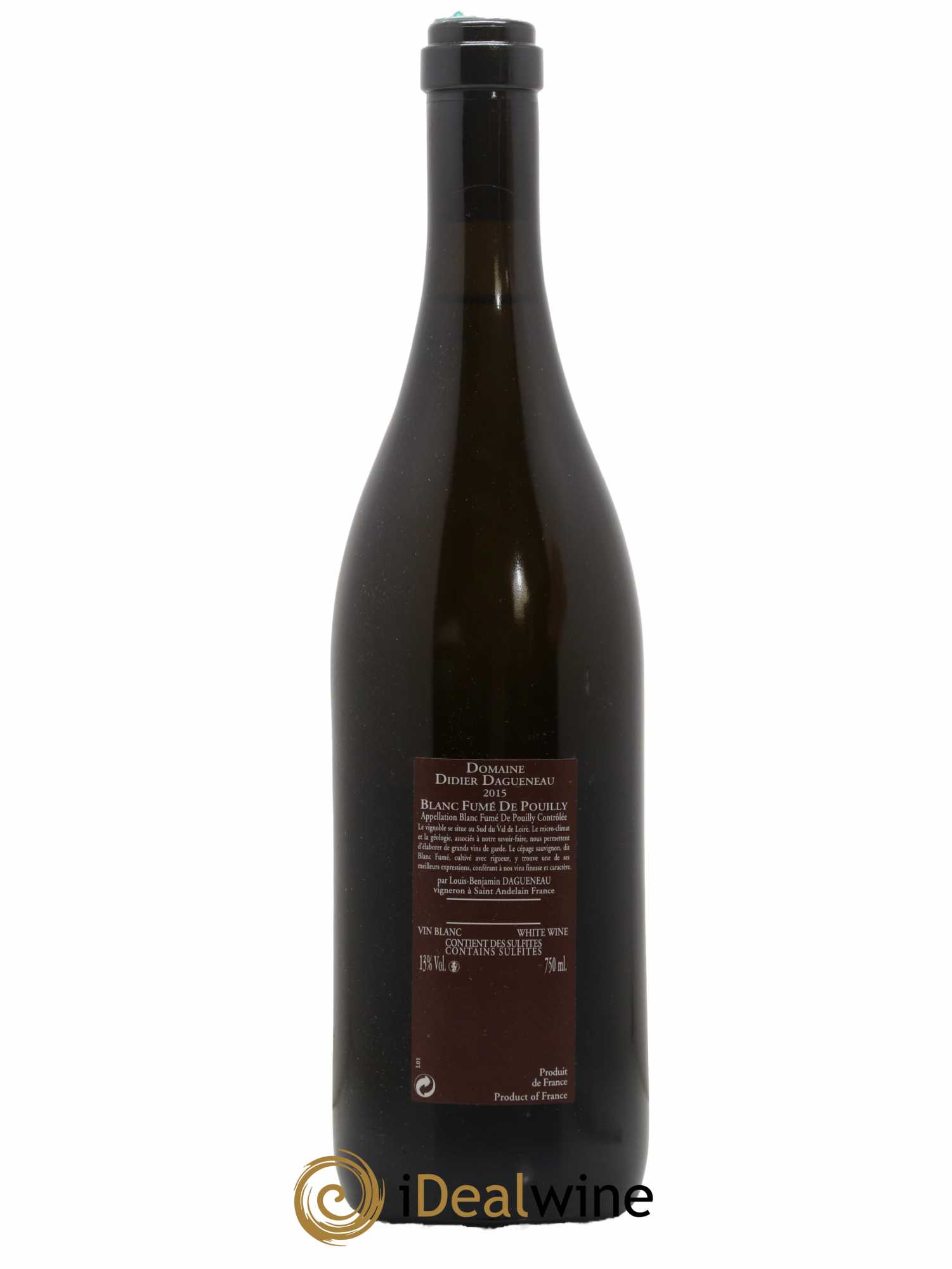 Vin de France (anciennement Pouilly-Fumé) Pur Sang Dagueneau (Domaine Didier - Louis-Benjamin) 2015 - Lot de 1 bouteille - 1