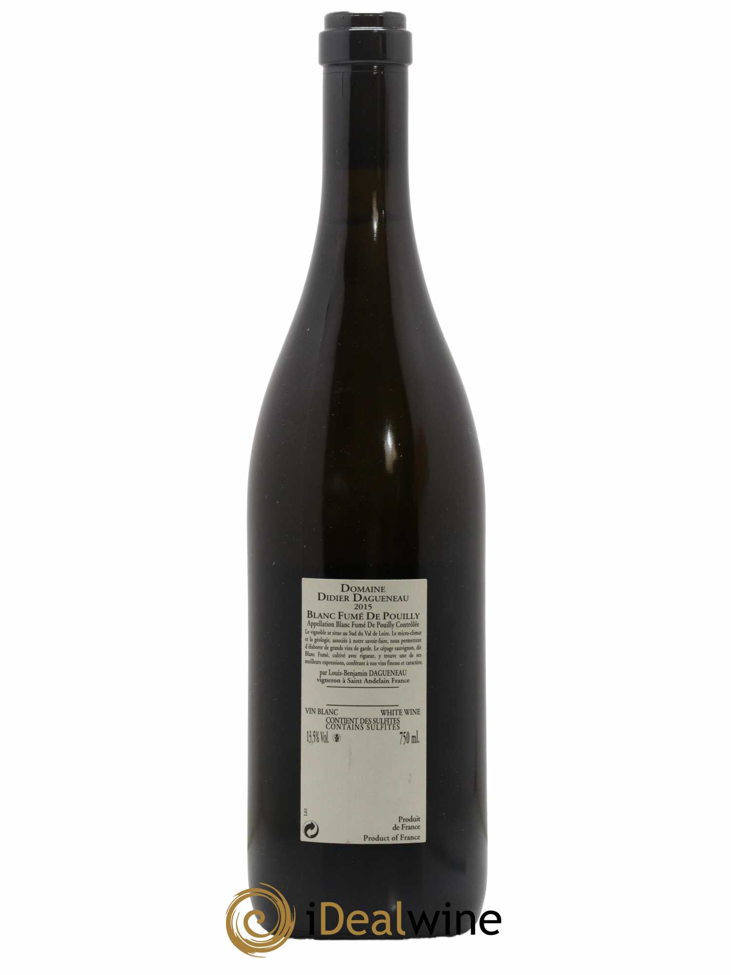 Vin de France (anciennement Pouilly-Fumé) Buisson Renard Dagueneau (Domaine Didier - Louis-Benjamin) 2015 - Lot de 1 bouteille - 1