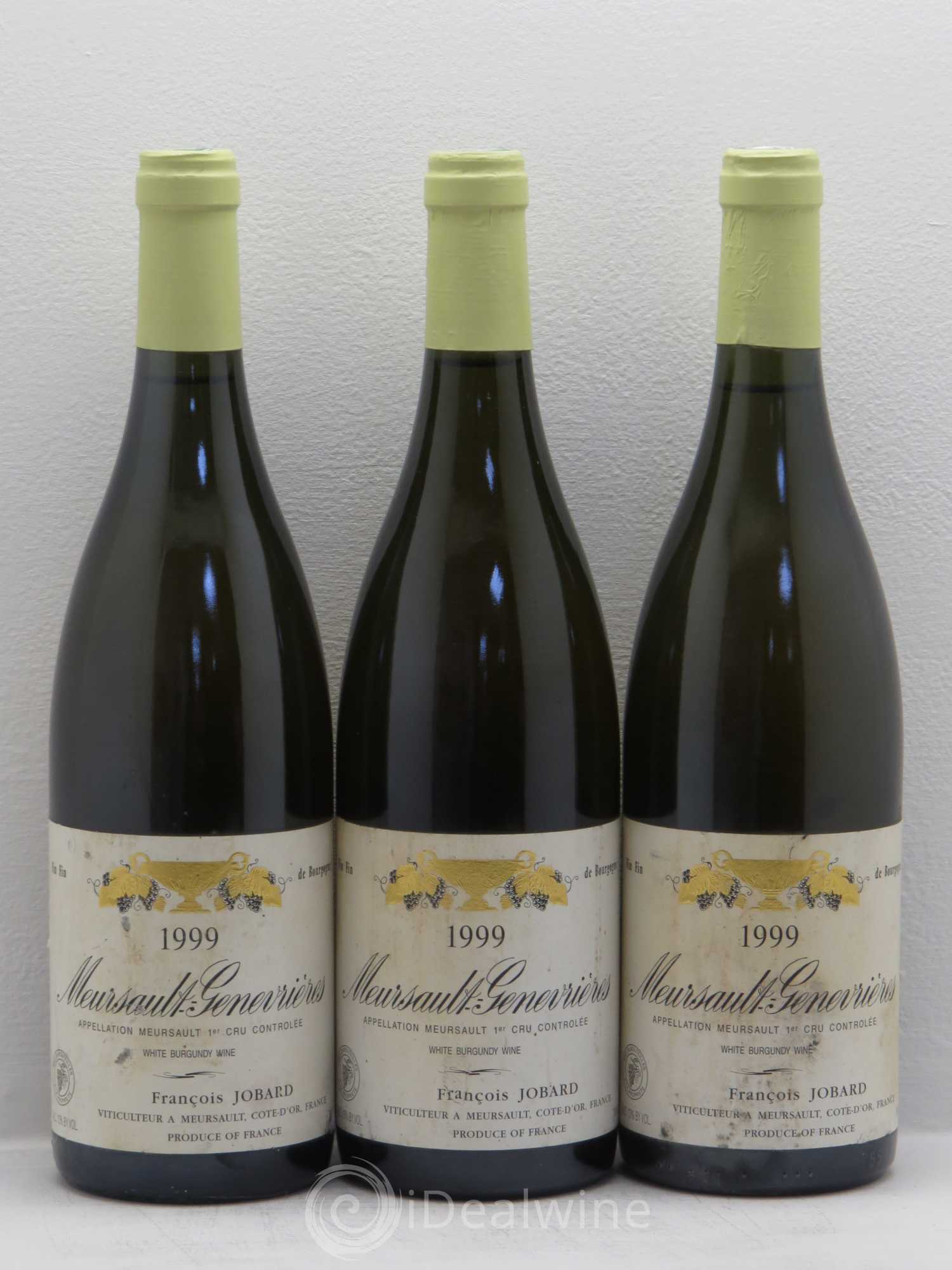 Meursault 1er Cru Genevrières François et Antoine Jobard (Domaine) 1999 - Lot de 3 bouteilles - 0