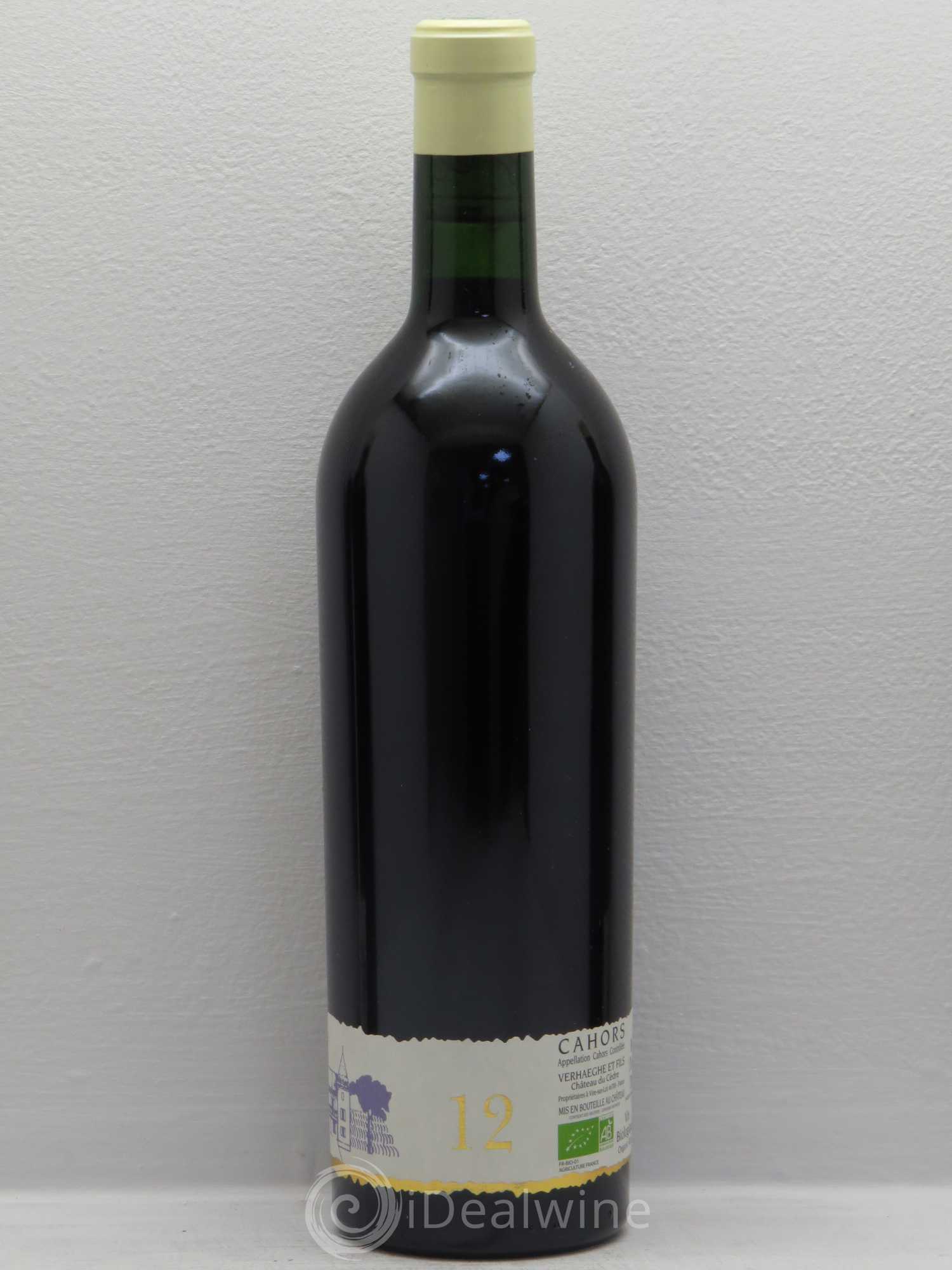 Cahors Château du Cèdre GC Pascal et Jean-Marc Verhaeghe 2012 - Lot de 6 bouteilles - 1