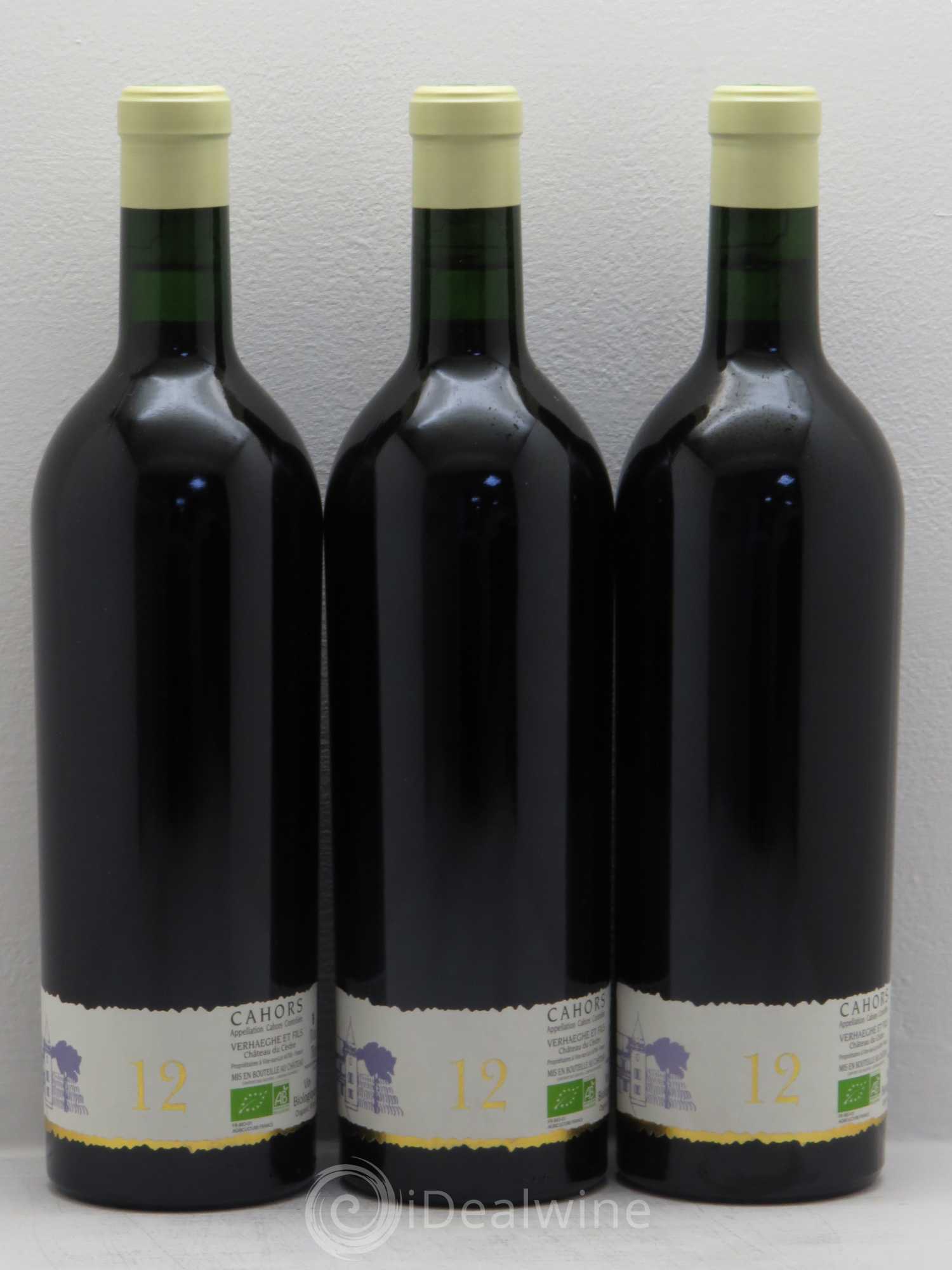 Cahors Château du Cèdre GC Pascal et Jean-Marc Verhaeghe 2012 - Lot de 3 bouteilles - 1
