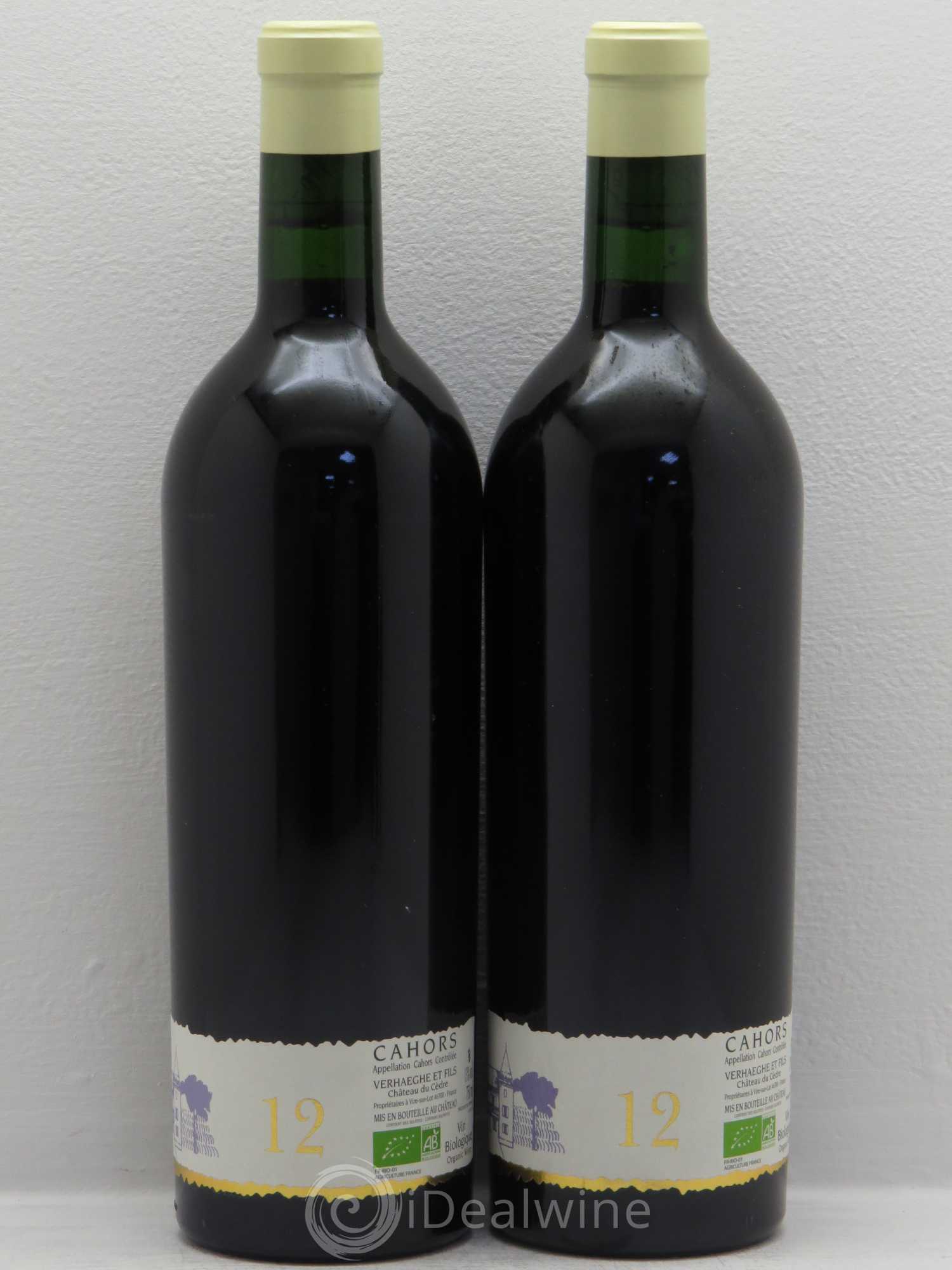 Cahors Château du Cèdre GC Pascal et Jean-Marc Verhaeghe 2012 - Lot de 2 bouteilles - 1