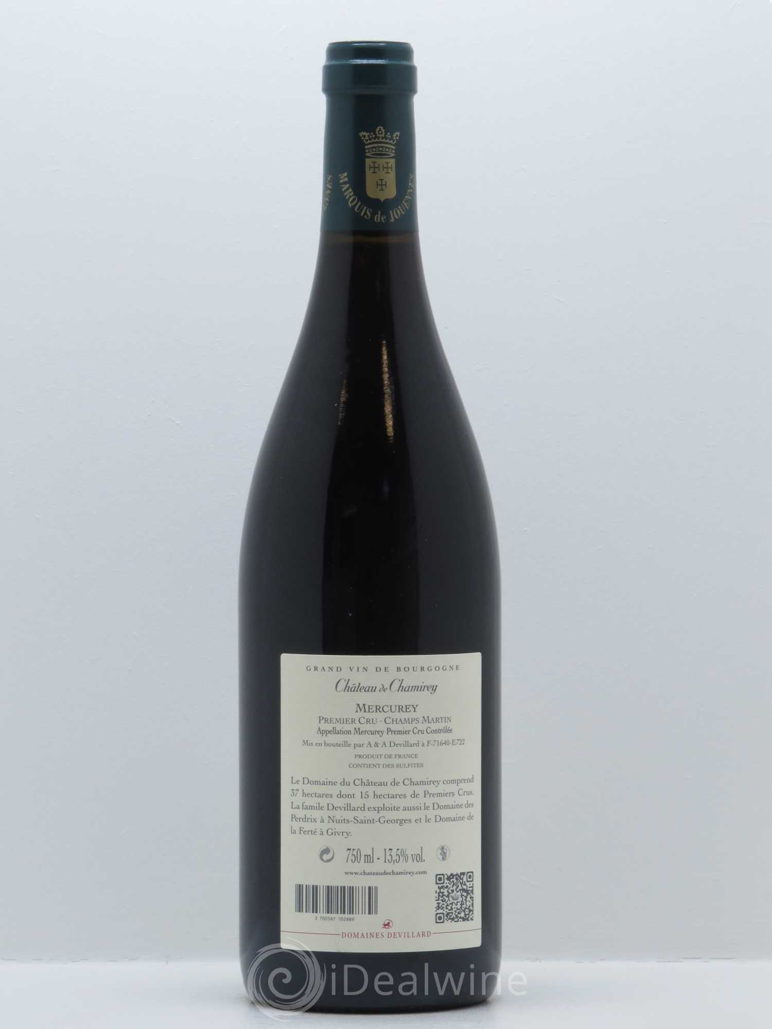 Mercurey 1er Cru Champs Martin Château de Chamirey 2014 - Lot de 1 bouteille - 1