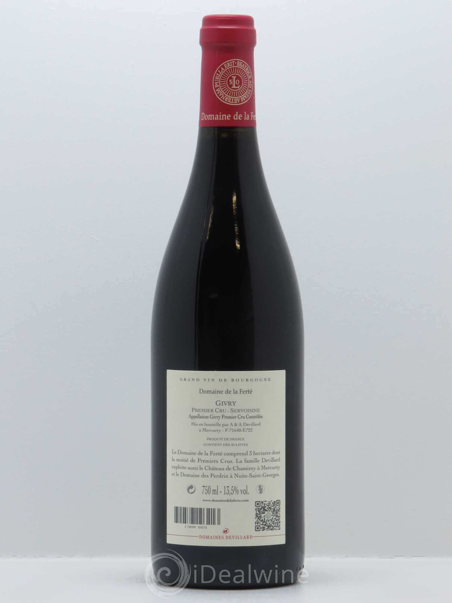 Givry 1er Cru Servoisine Domaine de la Ferté 2015 - Lot de 1 bouteille - 1