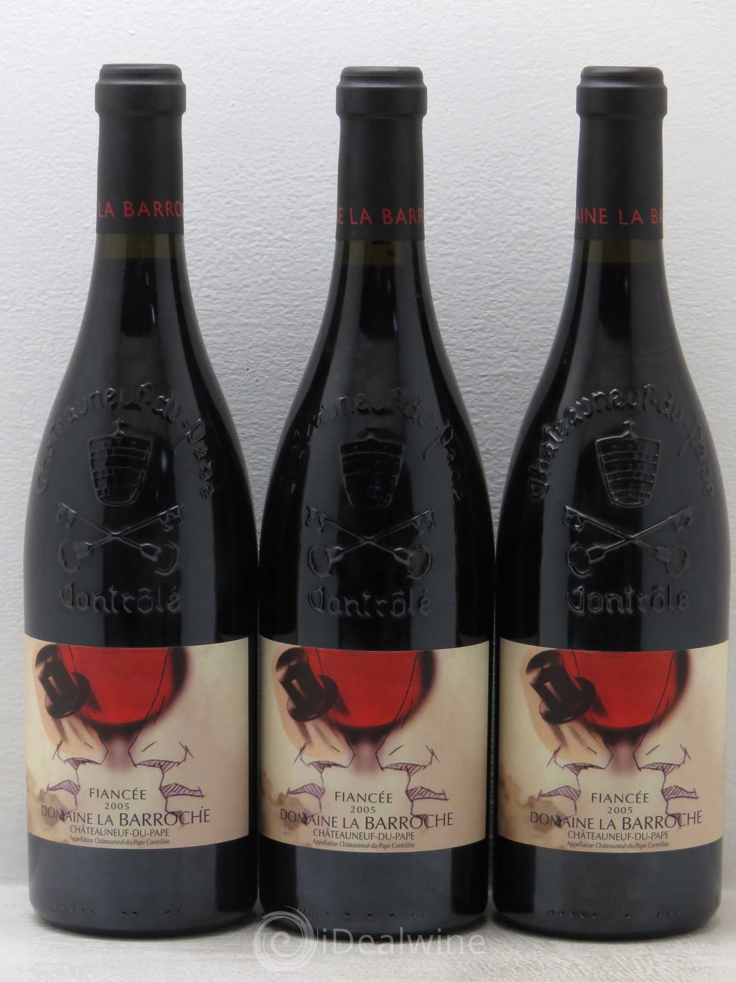 Châteauneuf-du-Pape La Barroche (Domaine de) Cuvée Fiancée Julien Barrot 2005 - Lot de 3 bouteilles - 0