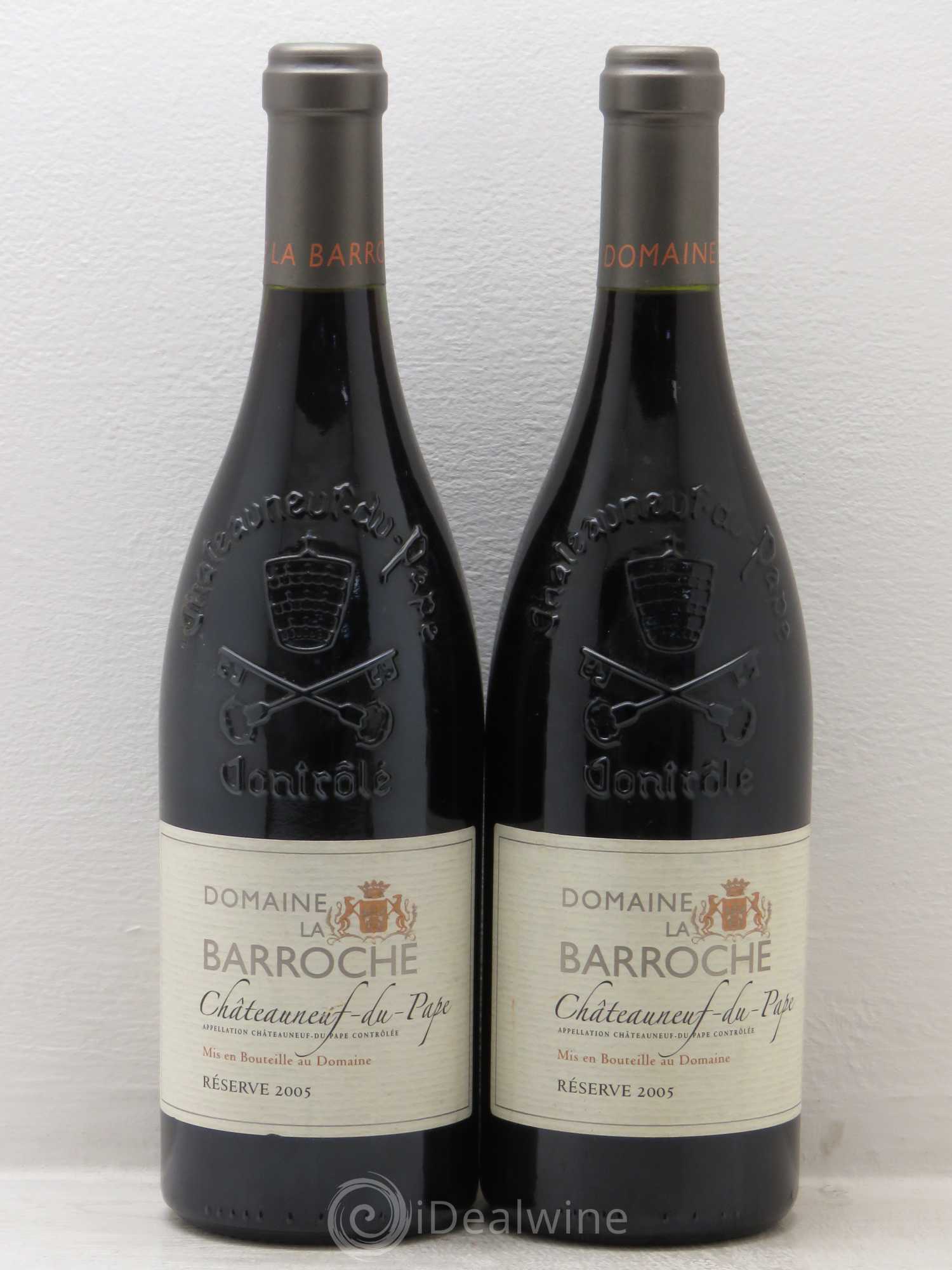 Châteauneuf-du-Pape La Barroche (Domaine de) Réserve Julien Barrot 2005 - Lot de 2 bouteilles - 0