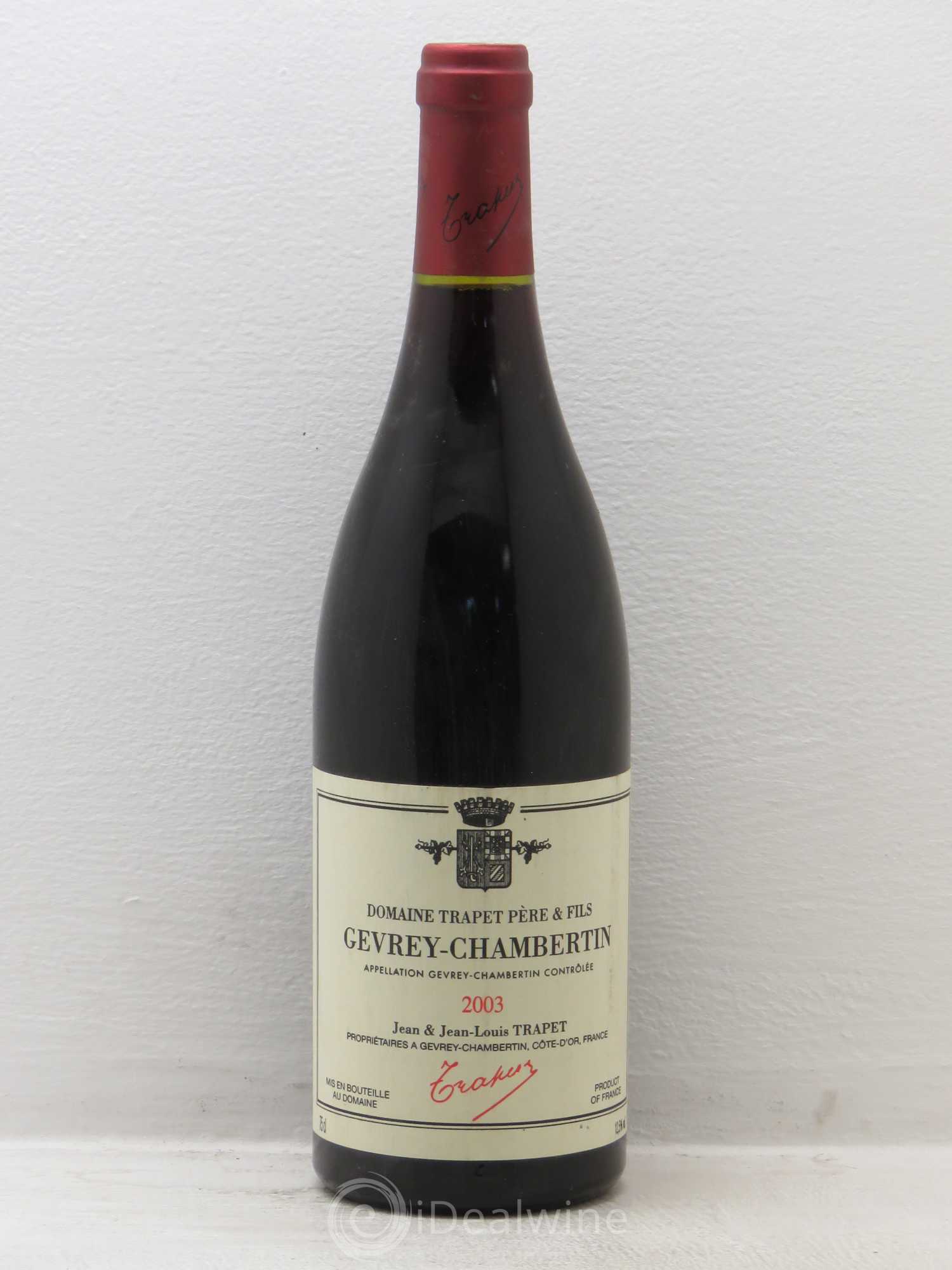 Gevrey-Chambertin Domaine Trapet 2003 - Lot de 1 bouteille - 0