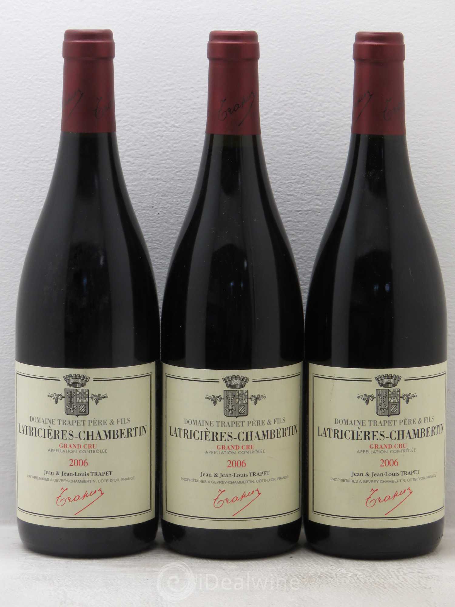 Latricières-Chambertin Grand Cru Domaine Trapet 2006 - Lot de 3 bouteilles - 0