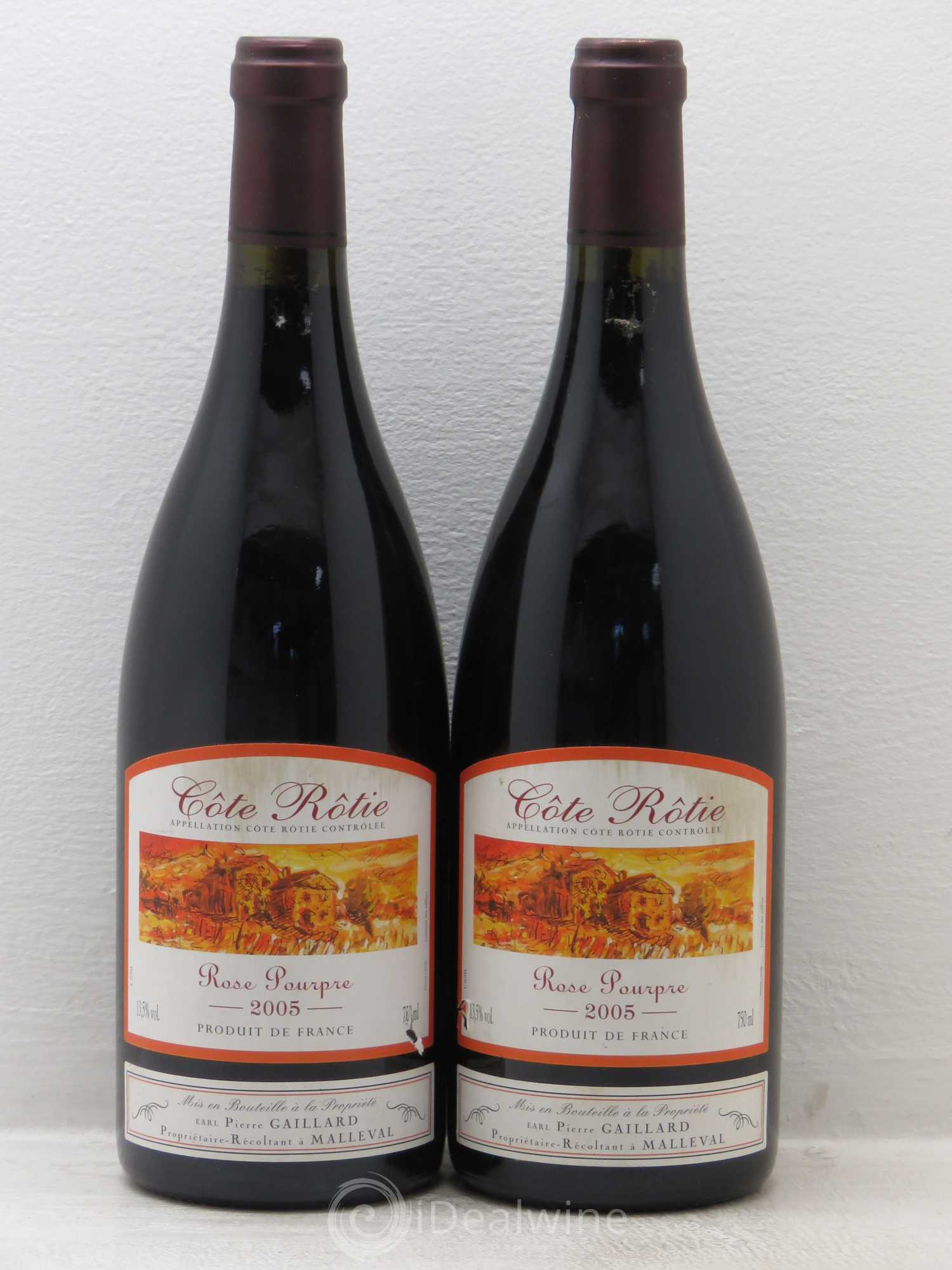 Côte-Rôtie Rose Pourpre Pierre Gaillard 2005 - Lot de 2 bouteilles - 0