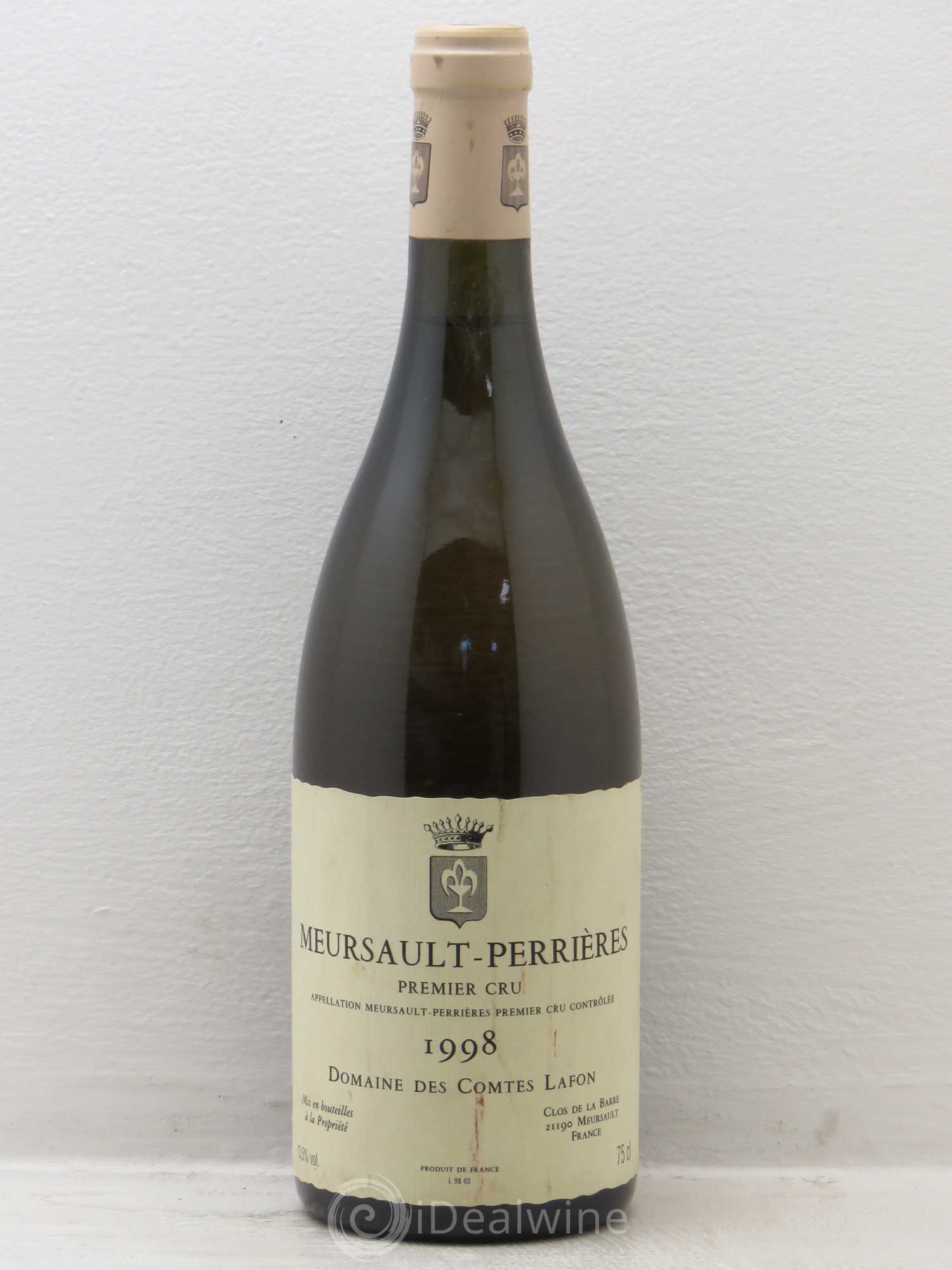 Meursault 1er Cru Perrières Comtes Lafon (Domaine des) 1998 - Lot de 1 bouteille - 0