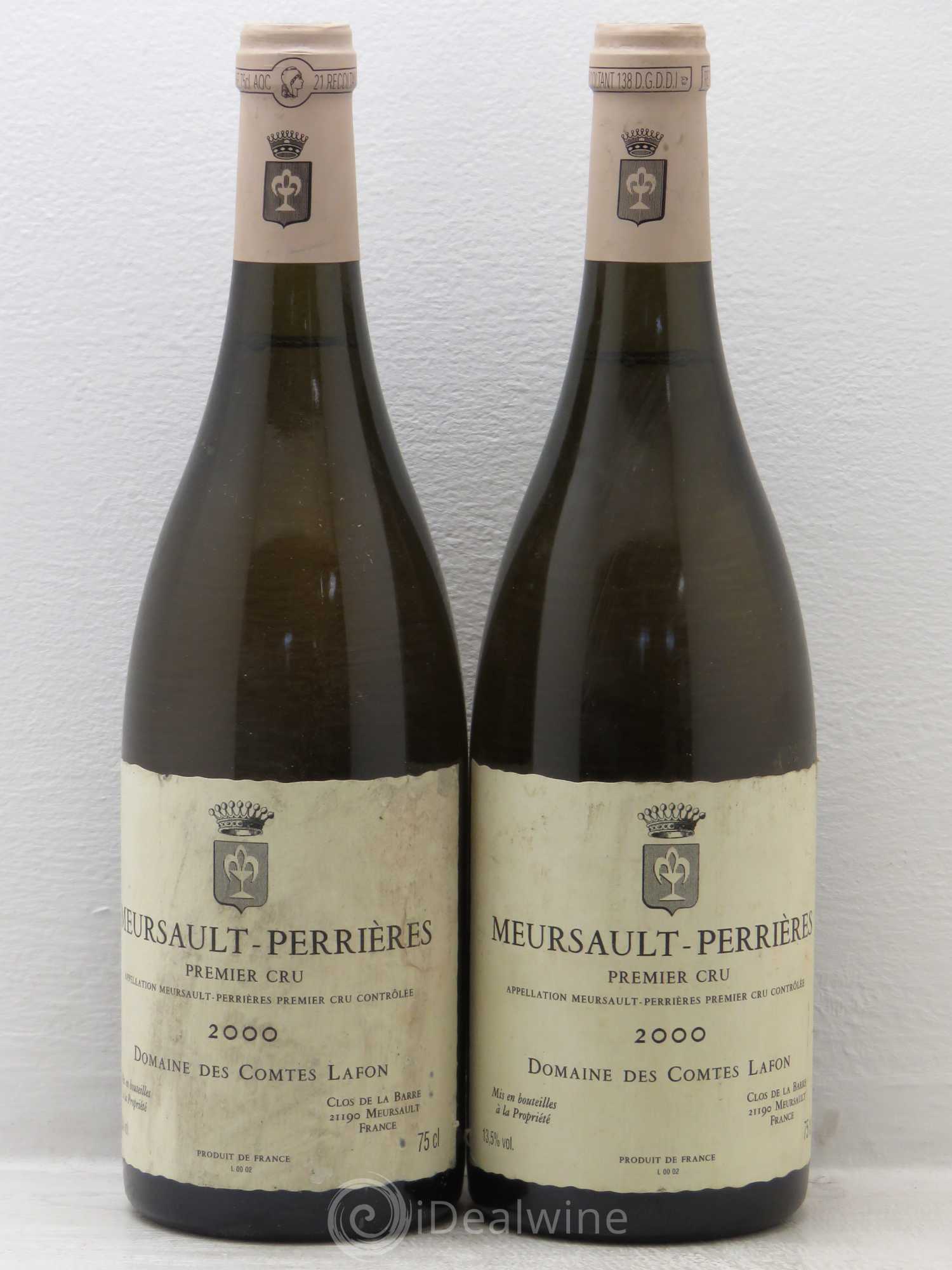 Meursault 1er Cru Perrières Comtes Lafon (Domaine des) 2000 - Lot de 2 bouteilles - 0