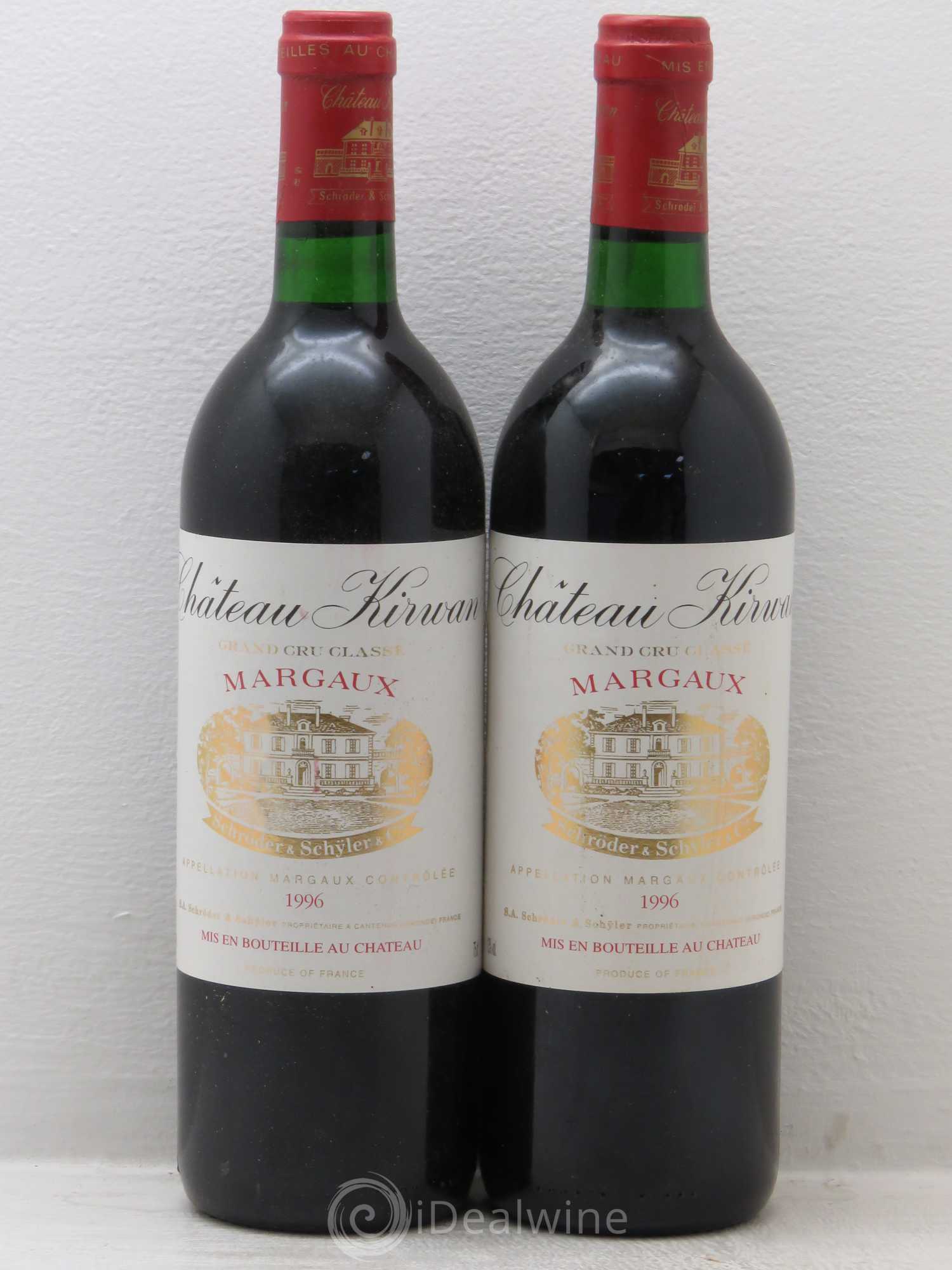 Château Kirwan 3ème Grand Cru Classé 1996 - Lot de 2 bouteilles - 0