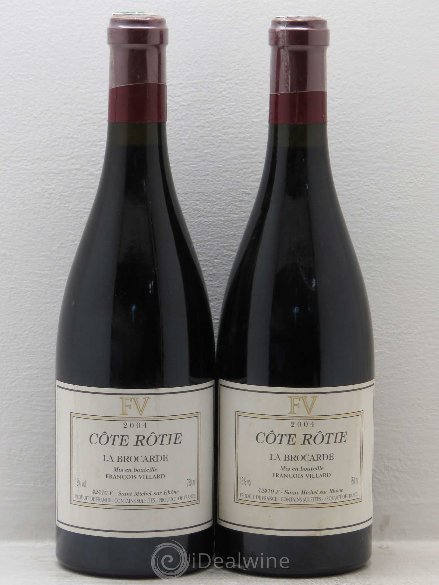 Côte-Rôtie La Brocarde François Villard 2004 - Lot de 2 bouteilles - 0