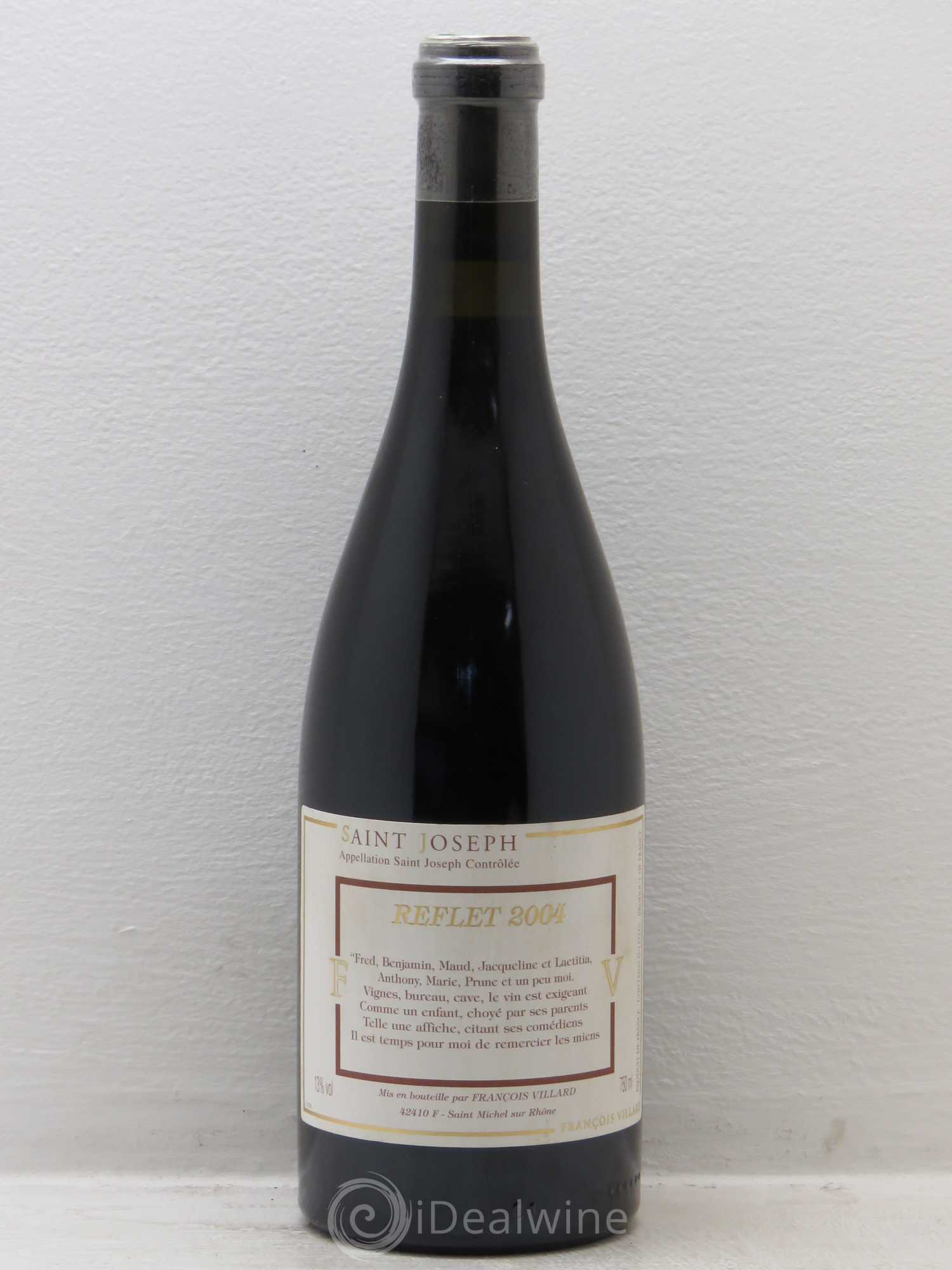 Saint-Joseph Reflet François Villard 2004 - Lot de 1 bouteille - 0