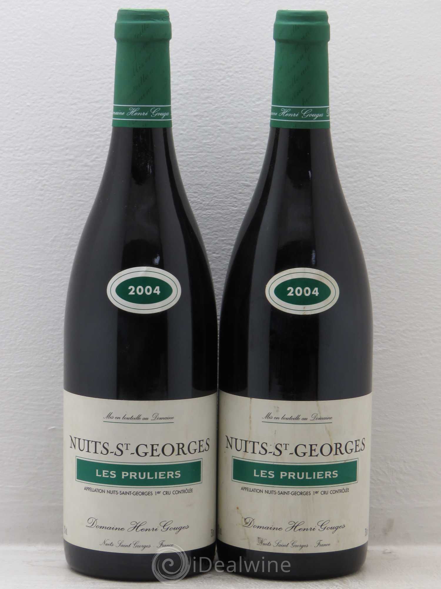 Nuits-Saint-Georges 1er Cru Les Pruliers Henri Gouges 2004 - Lot de 2 bouteilles - 0