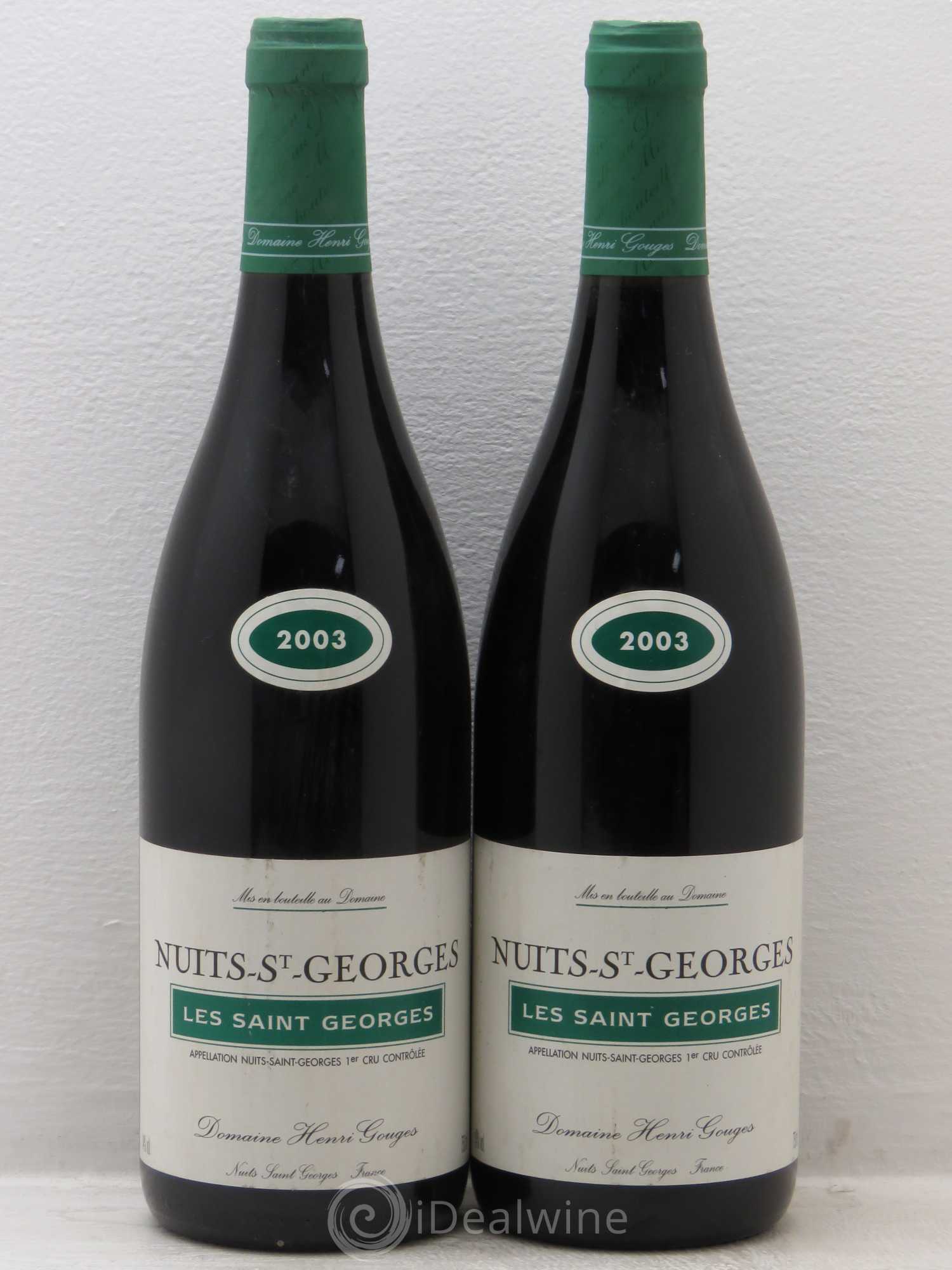 Nuits-Saint-Georges 1er Cru Les Saints Georges Henri Gouges 2003 - Lot de 2 bouteilles - 0