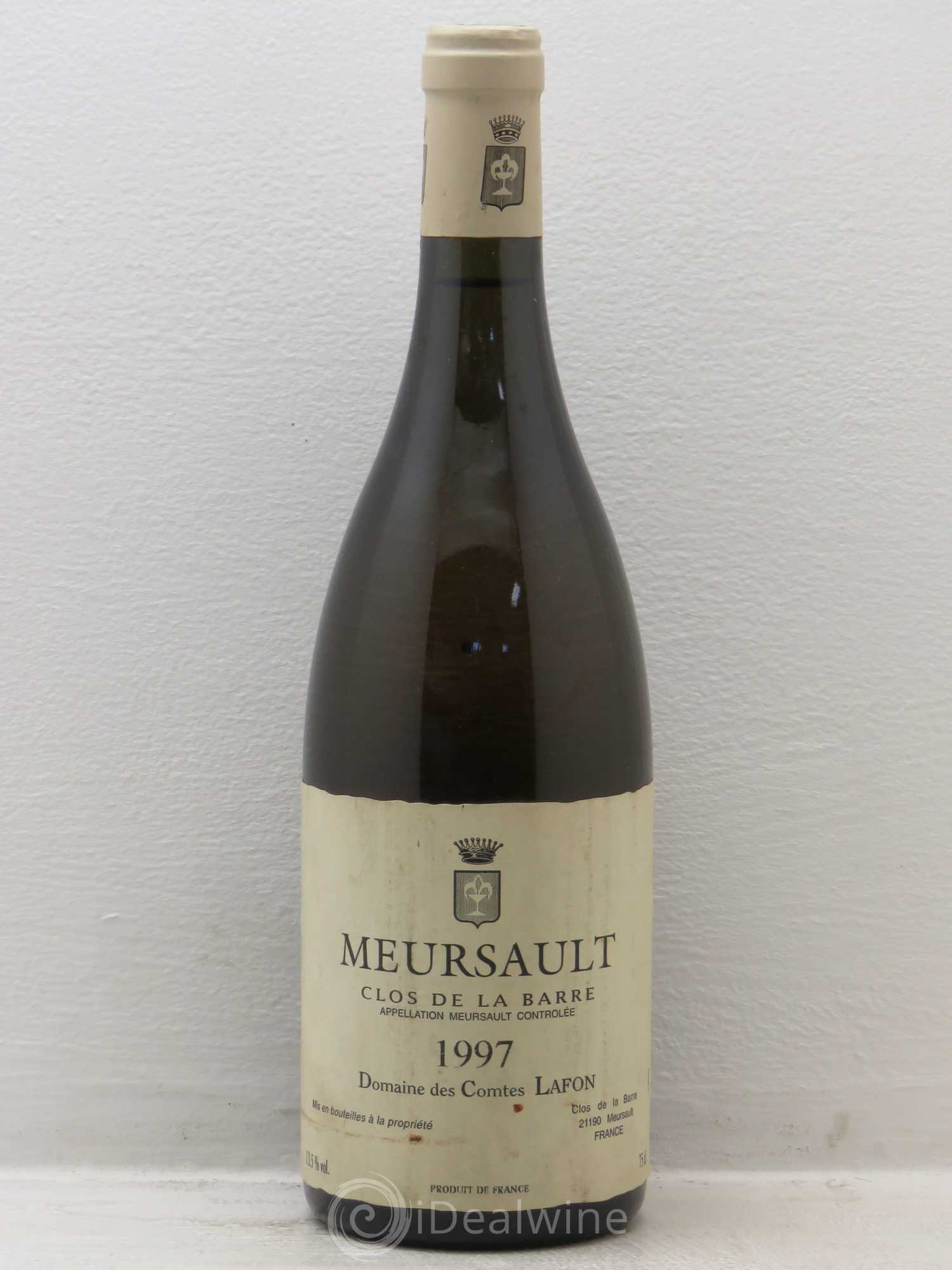 Meursault Clos de la Barre Comtes Lafon (Domaine des) 1997 - Lot de 1 bouteille - 0