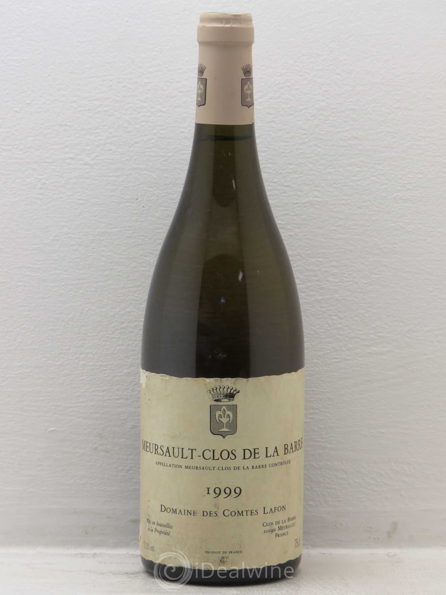 Meursault Clos de la Barre Comtes Lafon (Domaine des) 1999 - Lot de 1 bouteille - 0
