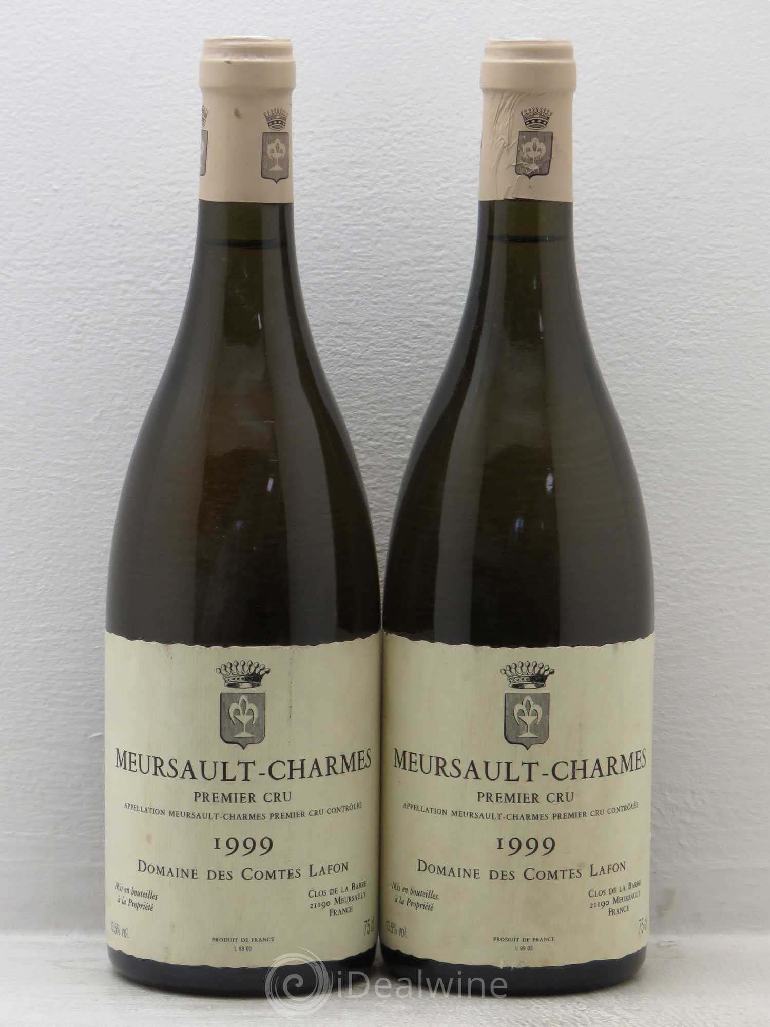 Meursault 1er Cru Charmes Comtes Lafon (Domaine des) 1999 - Lot de 2 bouteilles - 0