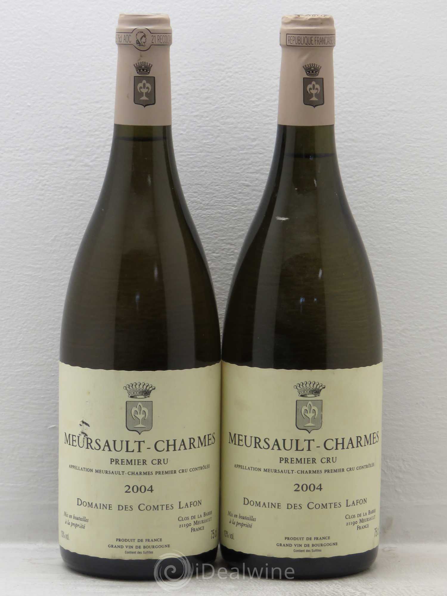 Meursault 1er Cru Charmes Comtes Lafon (Domaine des) 2004 - Lot de 2 bouteilles - 0