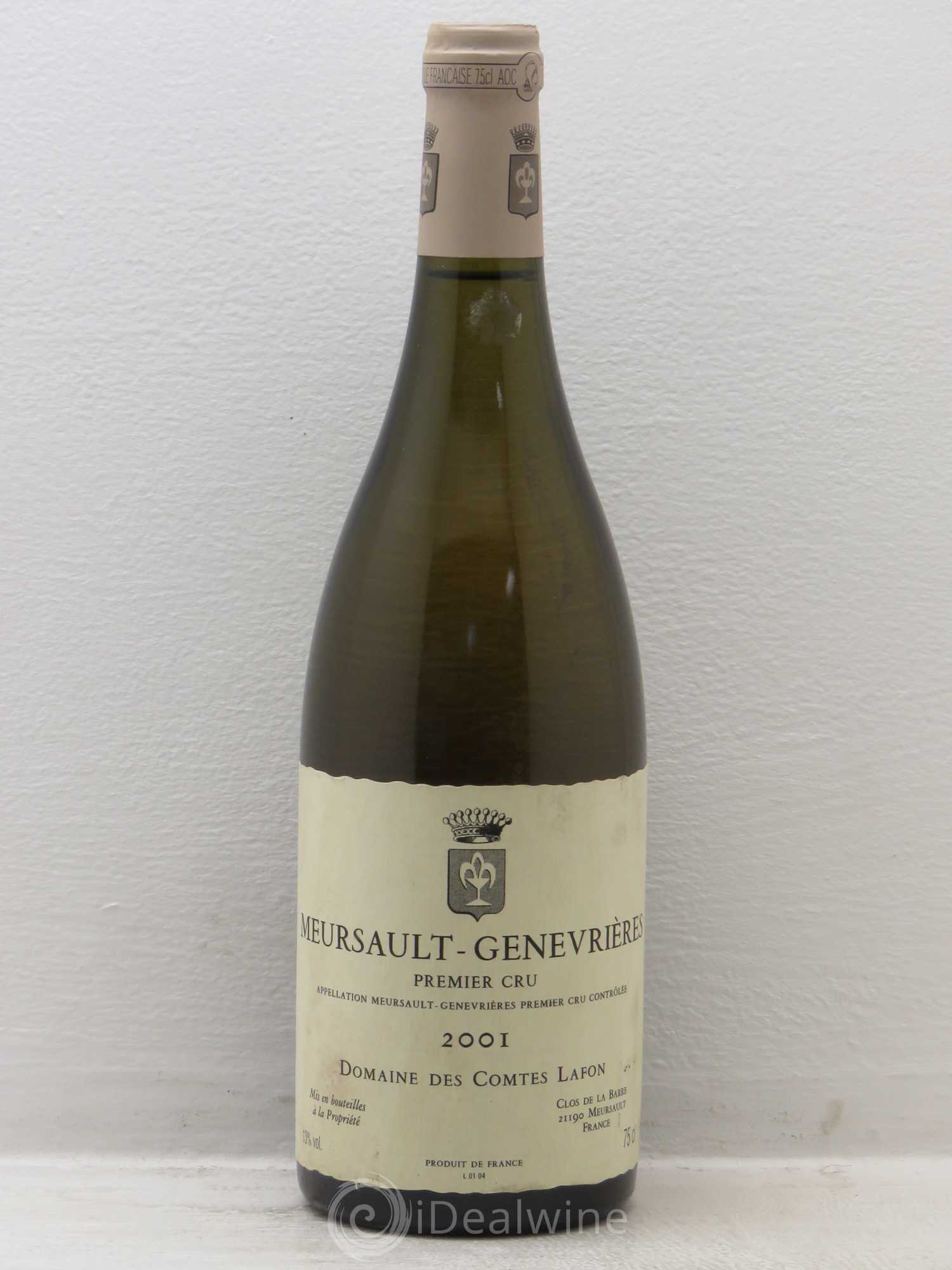 Meursault 1er Cru Genevrières Comtes Lafon (Domaine des) 2001 - Lot de 1 bouteille - 0