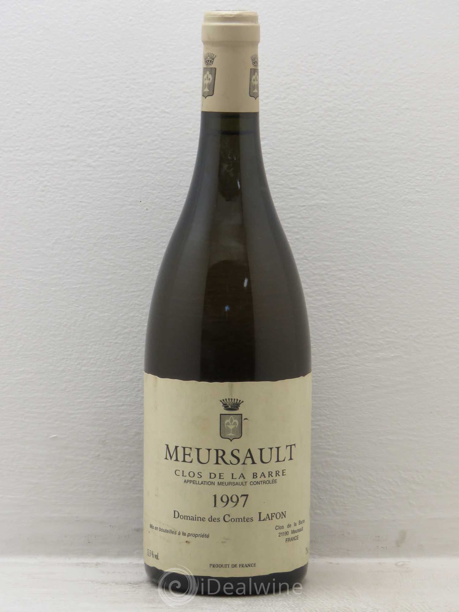 Meursault Clos de la Barre Comtes Lafon (Domaine des) 1997 - Lot de 1 bouteille - 0