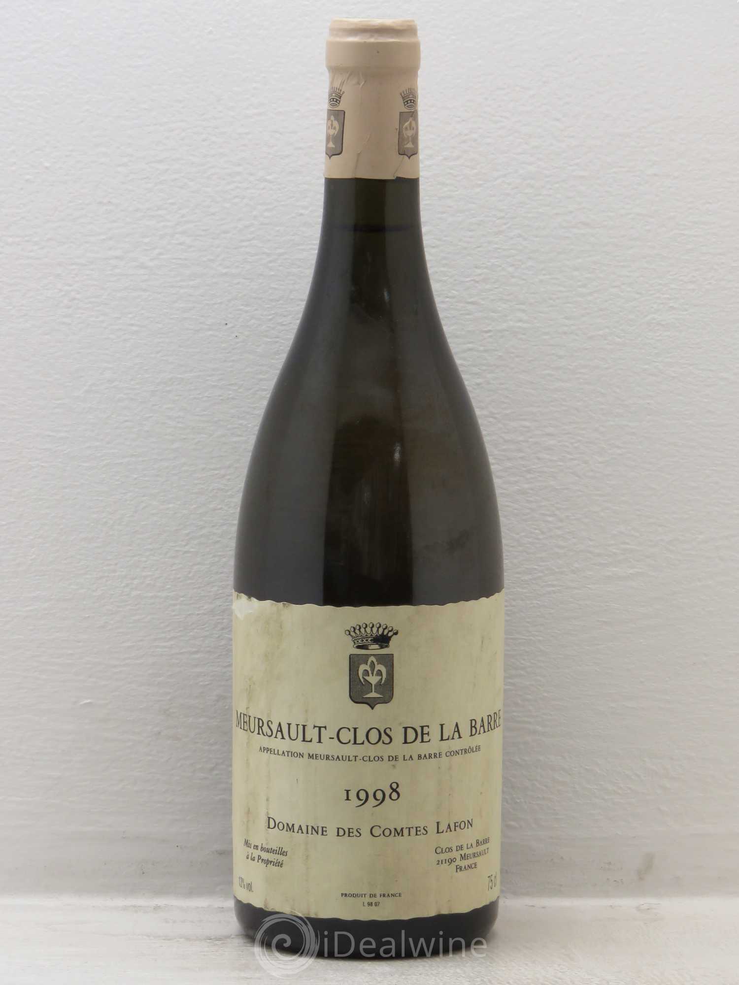 Meursault Clos de la Barre Comtes Lafon (Domaine des) (sans prix de réserve) 1998 - Lot de 1 bouteille - 0