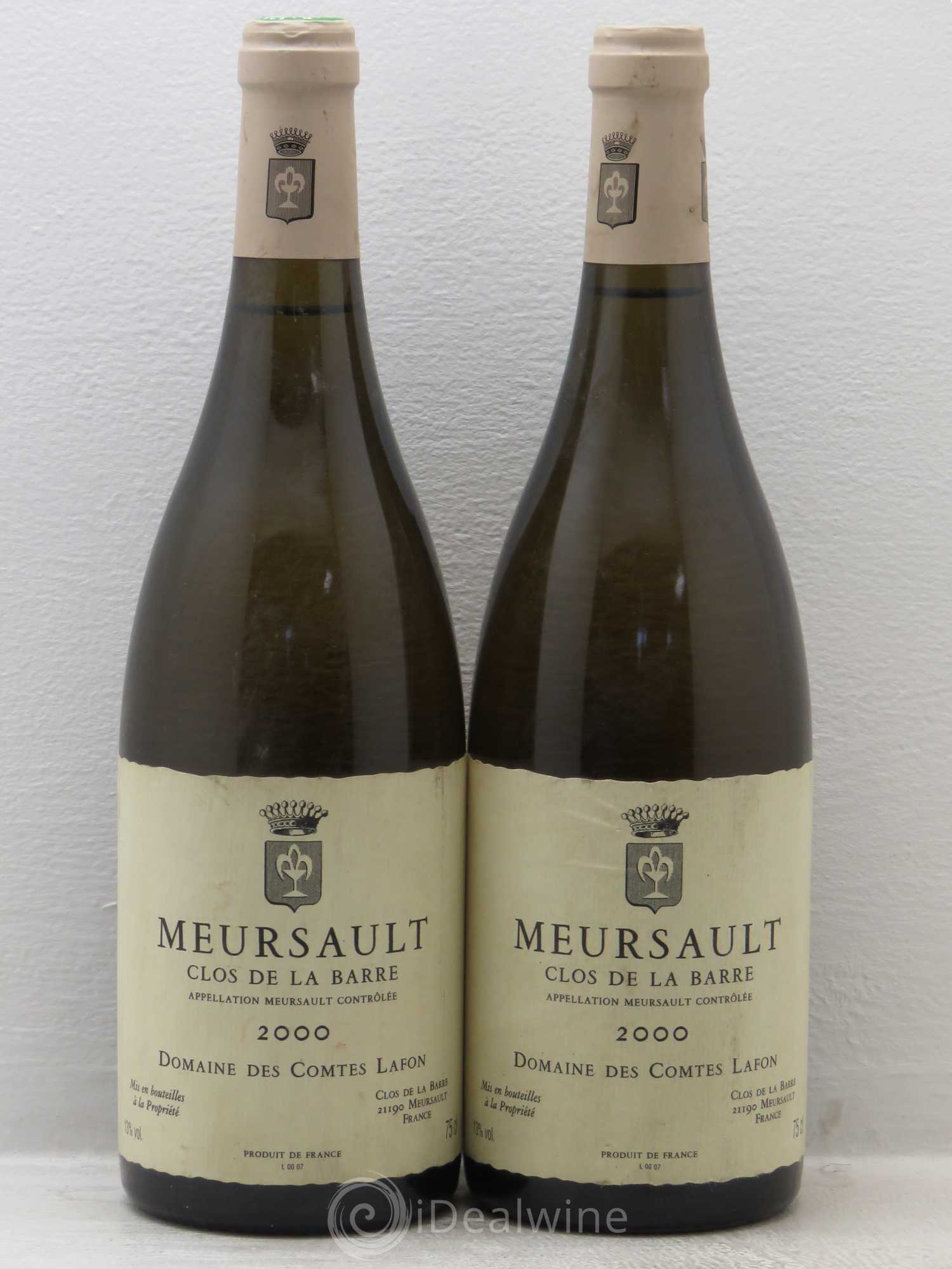 Meursault Clos de la Barre Comtes Lafon (Domaine des) 2000 - Lot de 2 bouteilles - 0