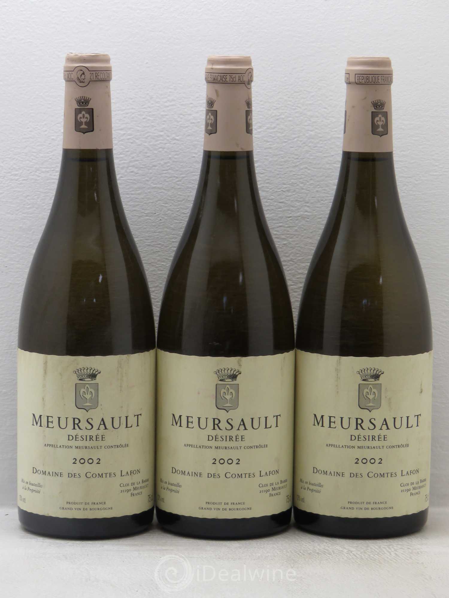 Meursault Désirée Comtes Lafon (Domaine des) 2002 - Lot de 3 bouteilles - 0