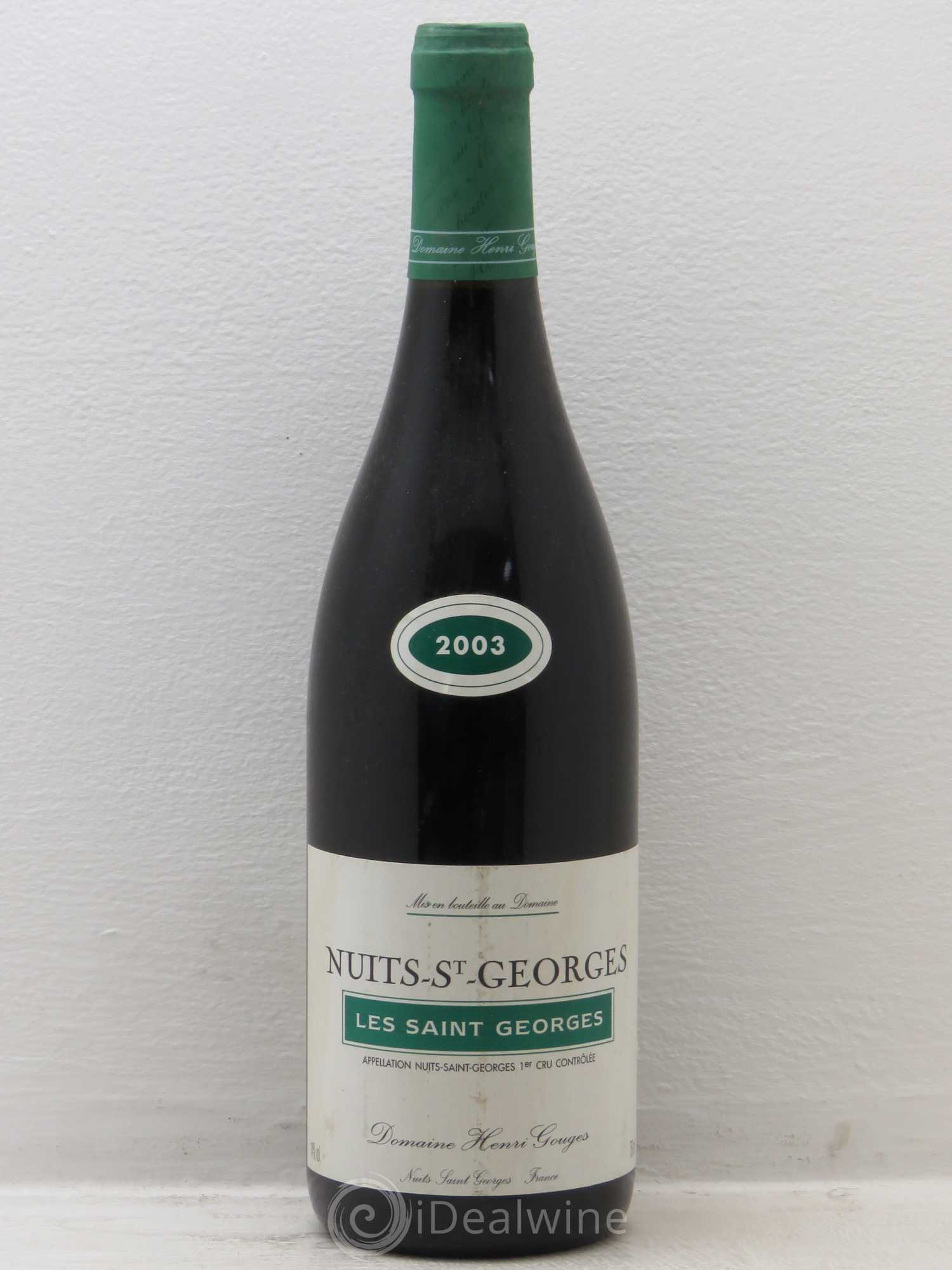 Nuits-Saint-Georges 1er Cru Les Saints Georges Henri Gouges 2003 - Posten von 1 Flasche - 0