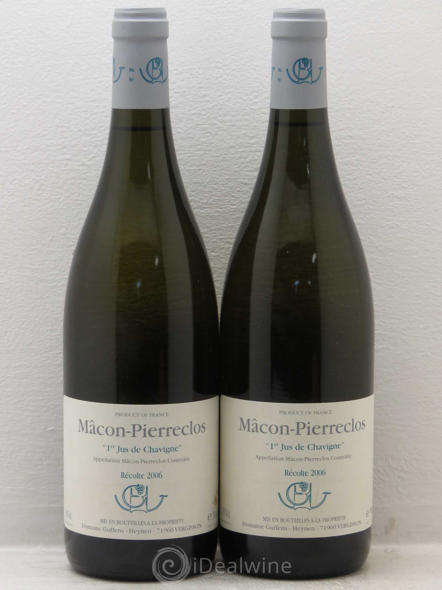 Mâcon Pierreclos 1er Jus de Chavigne Guffens-Heynen 2006 - Lot de 2 bouteilles - 0
