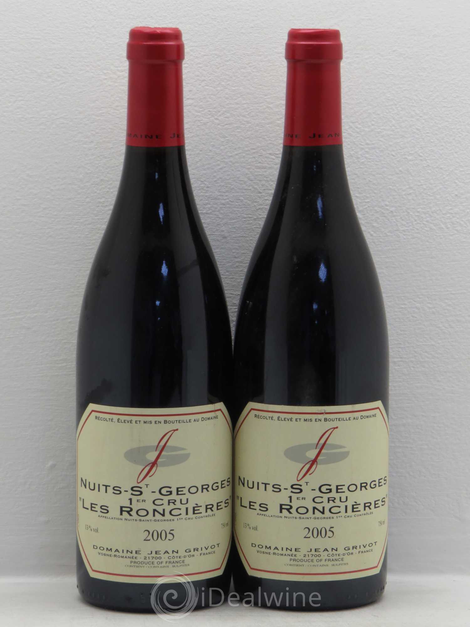 Nuits-Saint-Georges 1er Cru Roncière Jean Grivot 2009 - Lot de 2 bouteilles - 0