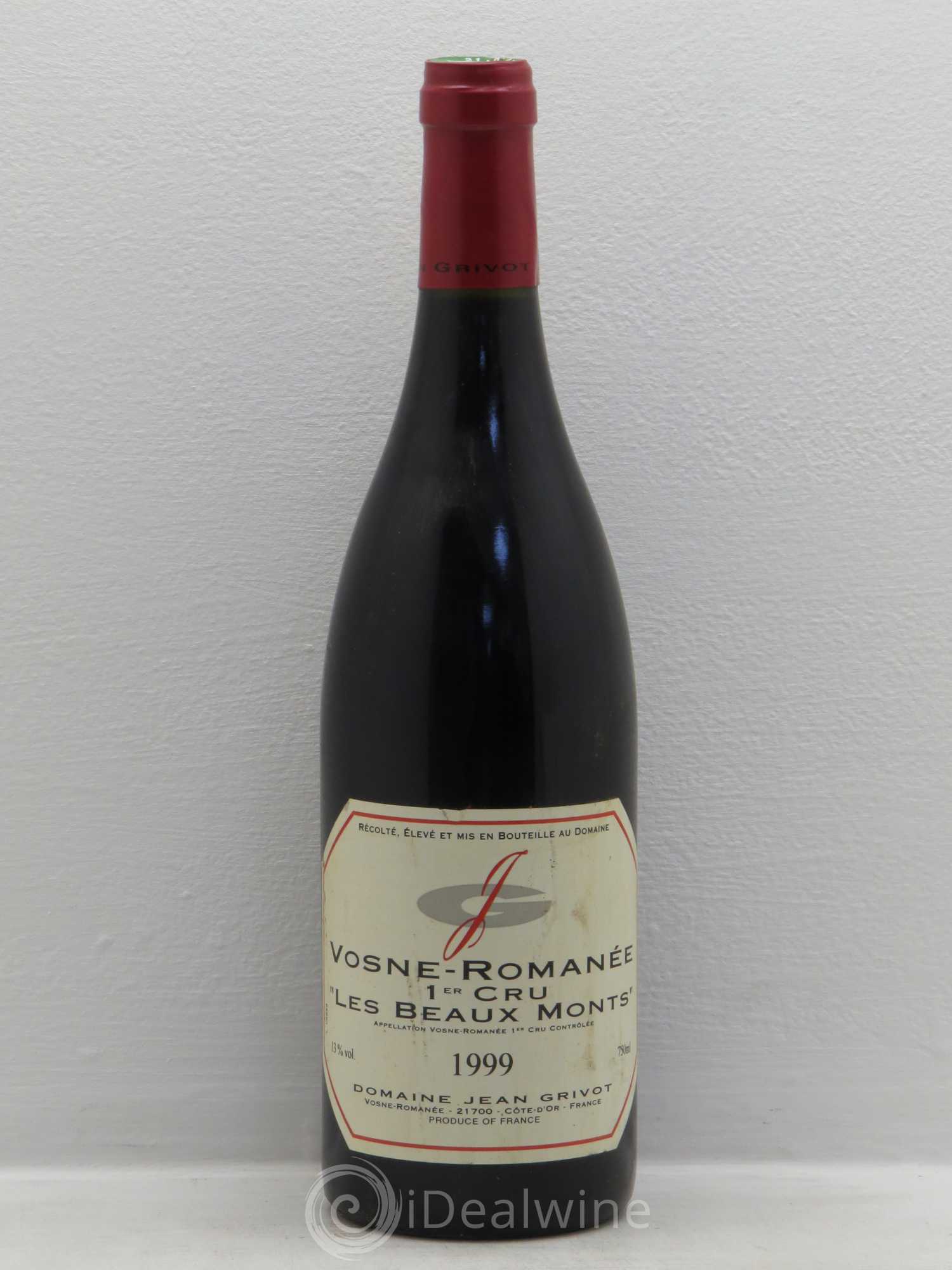 Vosne-Romanée 1er Cru Les Beaux-Monts Jean Grivot 1999 - Lot de 1 bouteille - 0