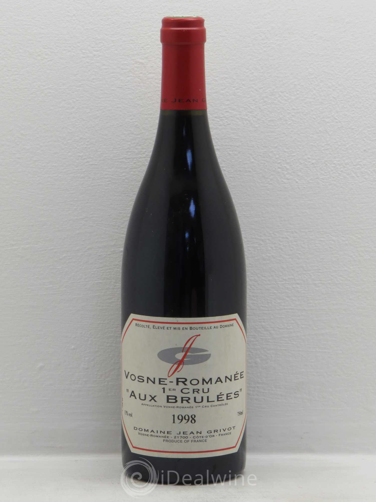 Vosne-Romanée 1er Cru Aux Brûlées Jean Grivot 1998 - Lot de 1 bouteille - 0