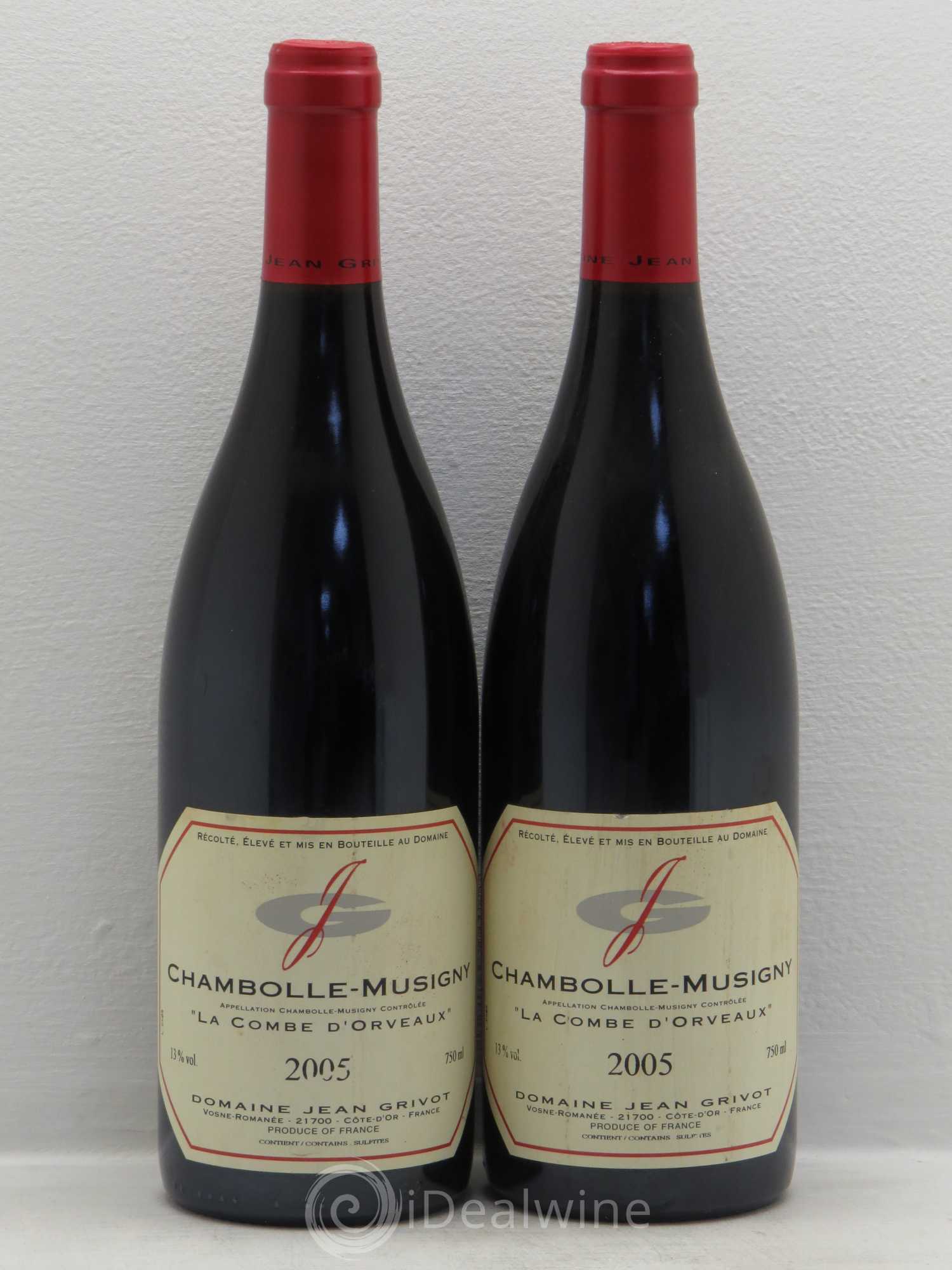 Chambolle-Musigny Combe d'Orveau Jean Grivot 2005 - Lot de 2 bouteilles - 0
