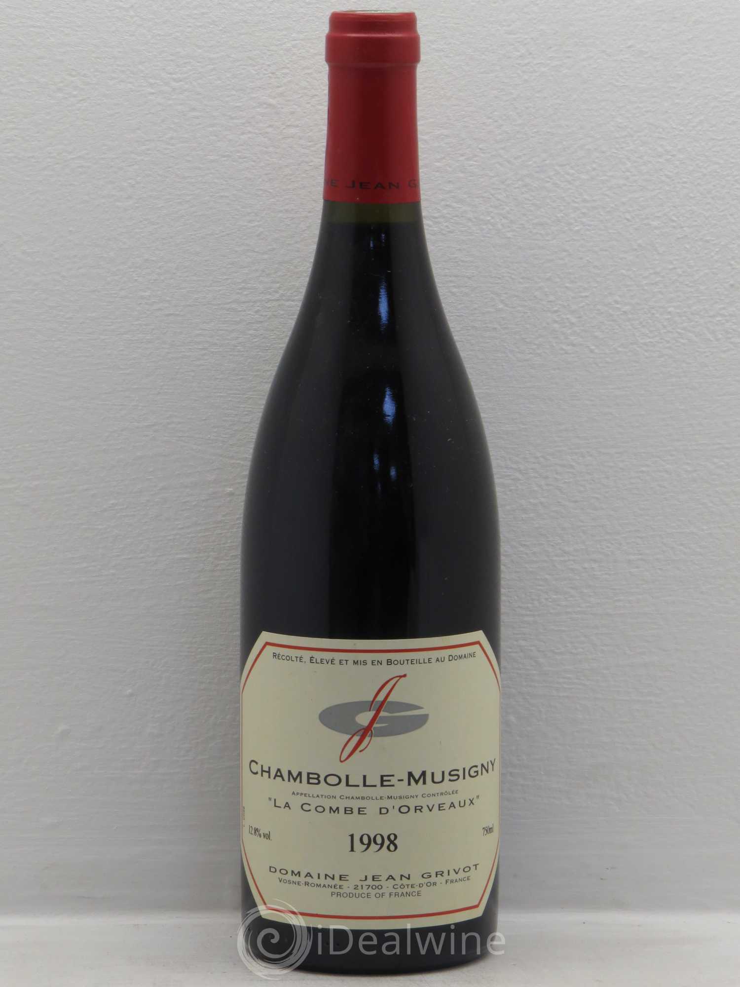Chambolle-Musigny Combe d'Orveau Jean Grivot 1998 - Lot de 1 bouteille - 0