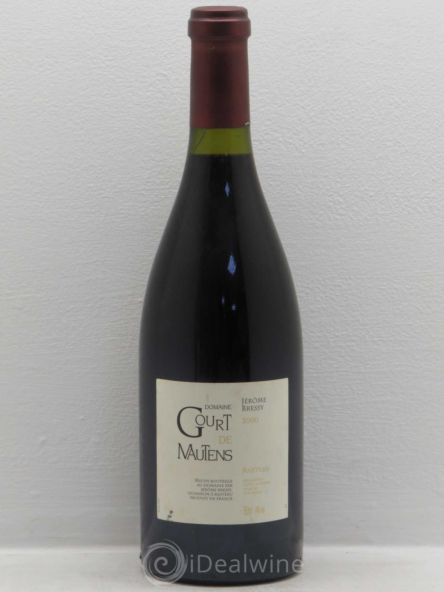 Rasteau Domaine Gourt de Mautens - Jérôme Bressy 2000 - Lot de 1 bouteille - 0