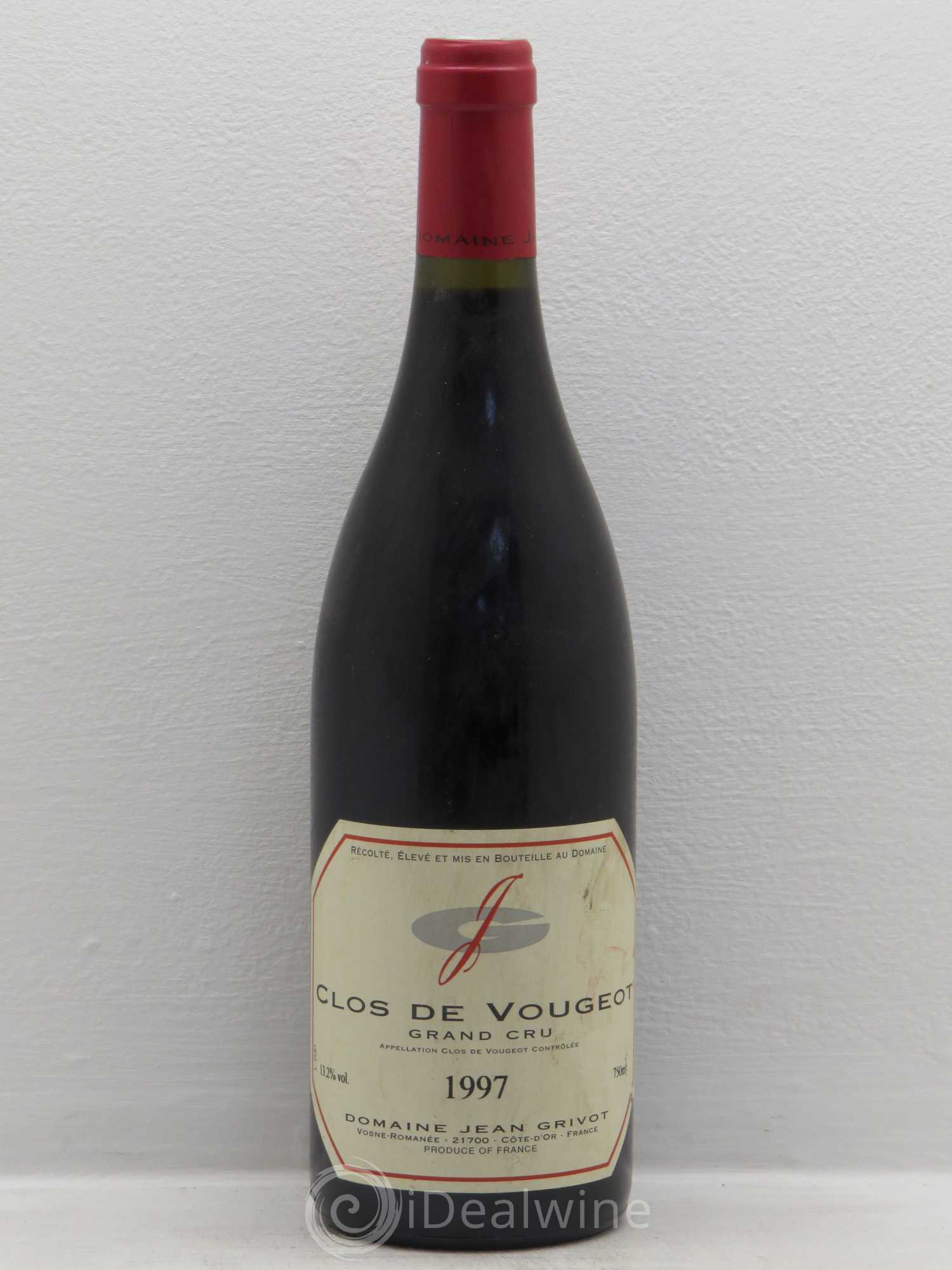Clos de Vougeot Grand Cru Jean Grivot 1997 - Lot de 1 bouteille - 0