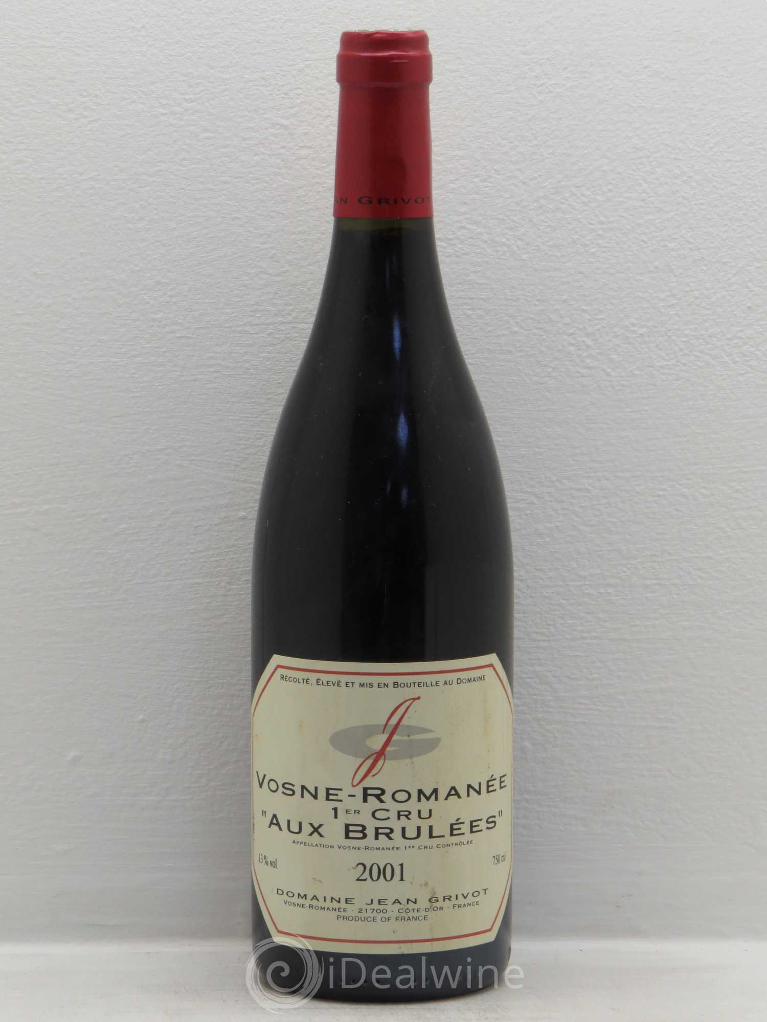 Vosne-Romanée 1er Cru Aux Brûlées Jean Grivot 2001 - Lot de 1 bouteille - 0