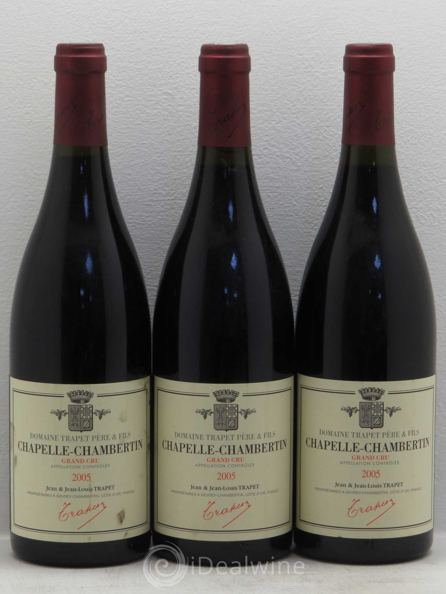 Chapelle-Chambertin Grand Cru Domaine Trapet 2005 - Lot de 3 bouteilles - 0