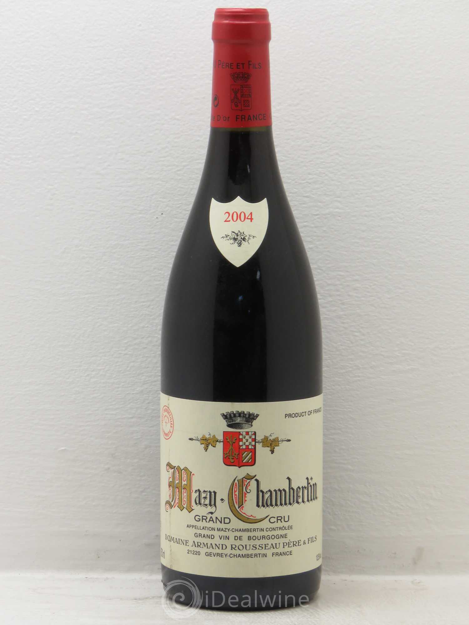 Mazis-Chambertin Grand Cru Armand Rousseau (Domaine) 2004 - Lot de 1 bouteille - 0