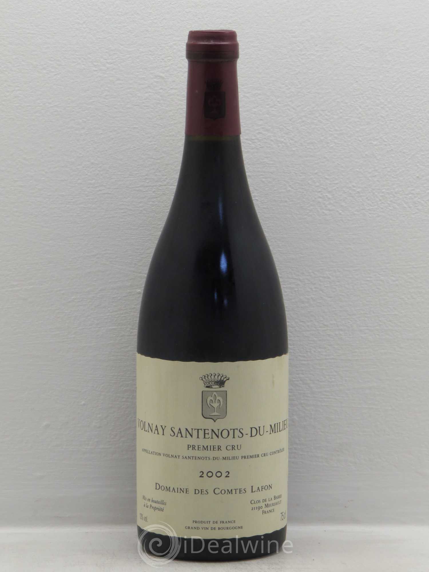 Volnay 1er Cru Santenots du Milieu Comtes Lafon (Domaine des) 2002 - Lot de 1 bouteille - 0