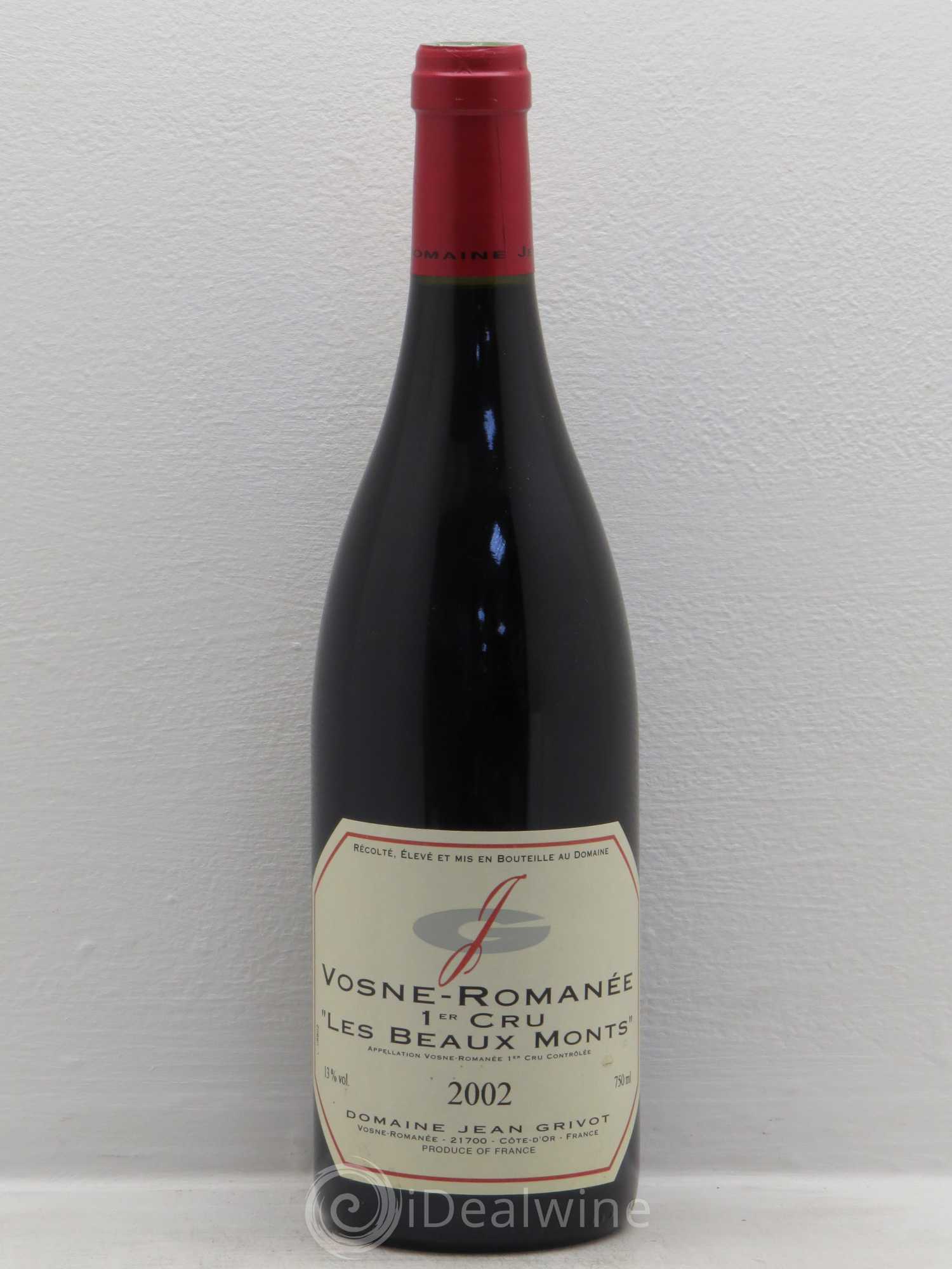 Vosne-Romanée 1er Cru Les Beaux-Monts Jean Grivot 2002 - Lot de 1 bouteille - 0