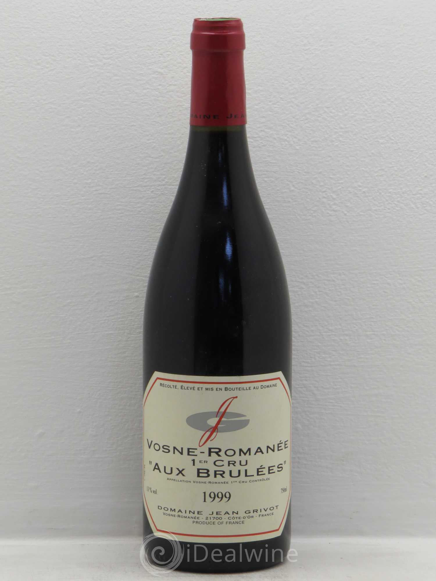 Vosne-Romanée 1er Cru Aux Brûlées Jean Grivot 1999 - Lot de 1 bouteille - 0